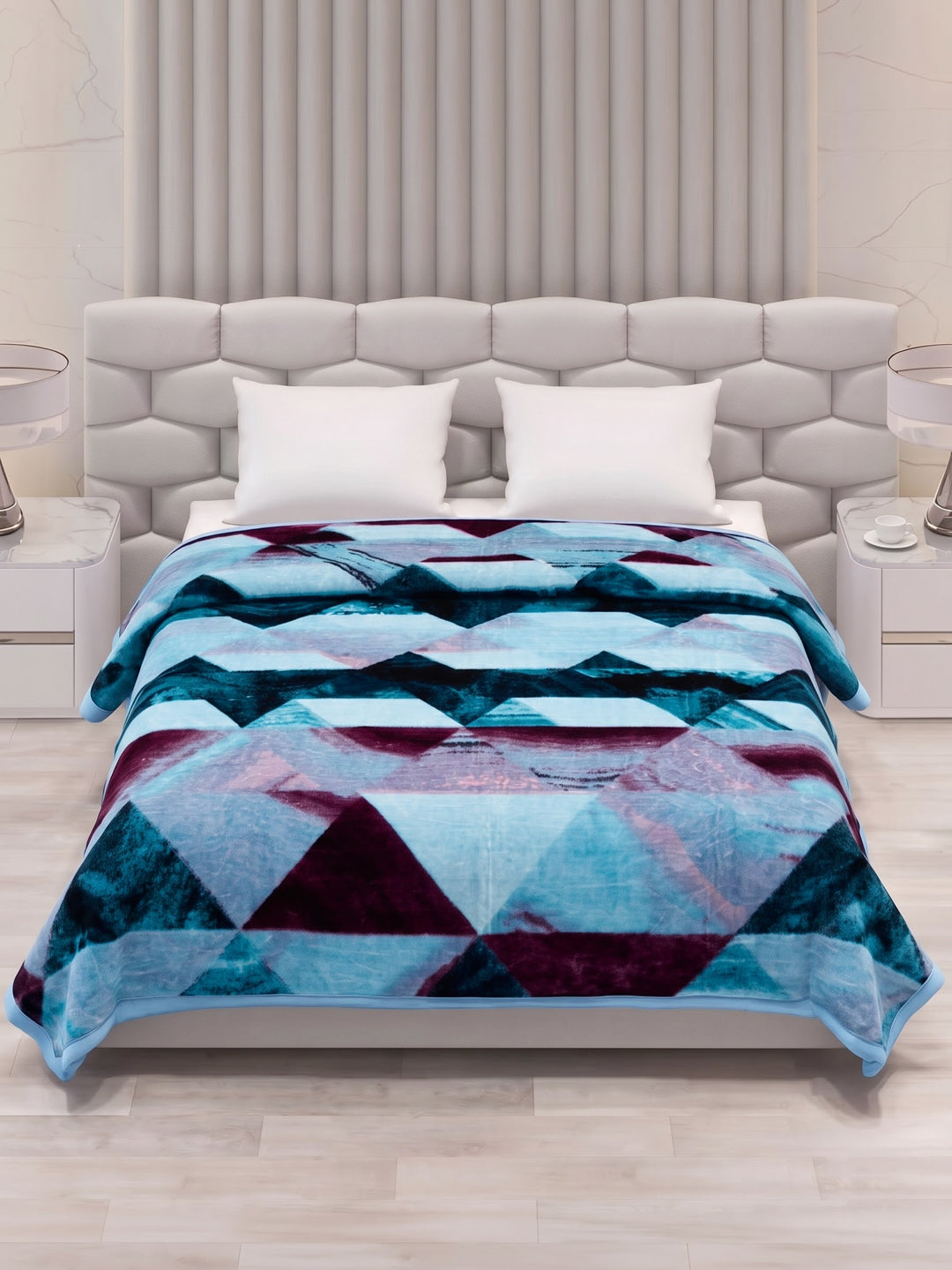 Printed Double Bed 2 Ply 950 GSM Blanket for Winter (Sensation), Weight 5 kg