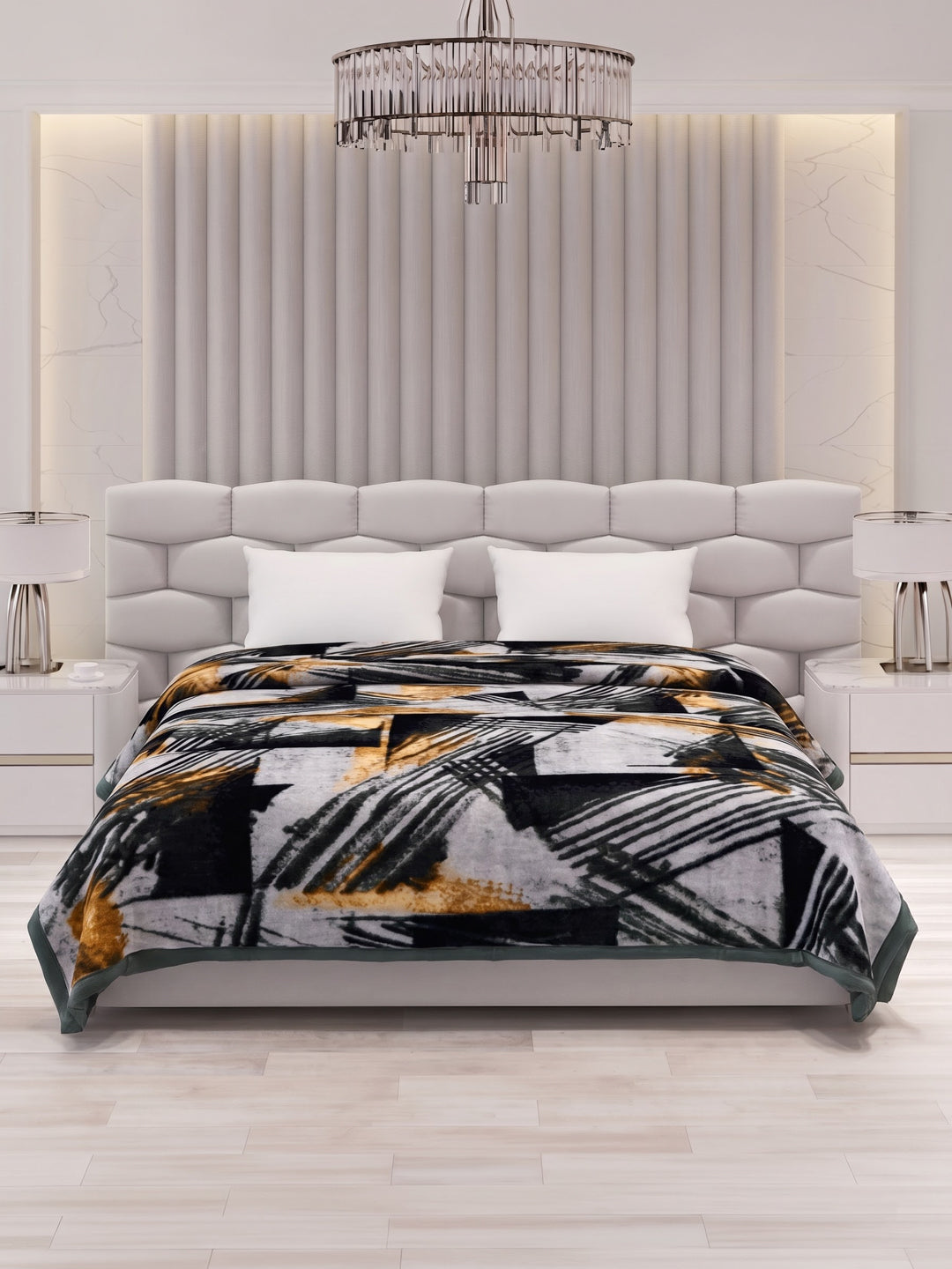 Printed Double Bed 2 Ply 950 GSM Blanket for Winter (Sensation), Weight 5 kg