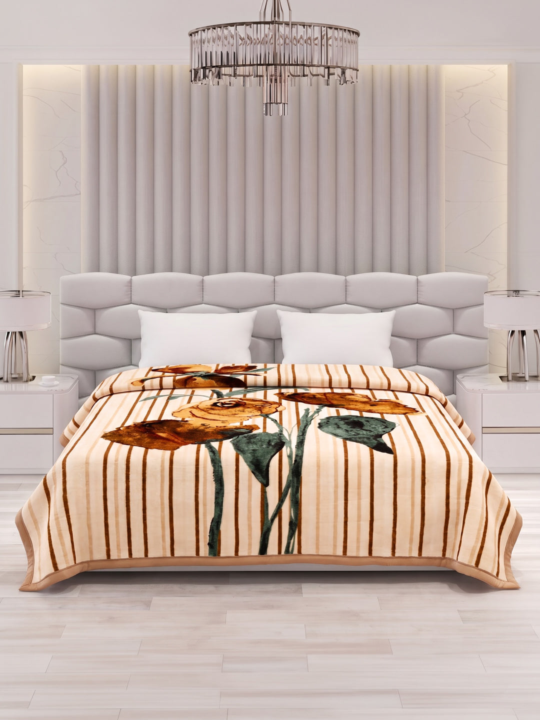 Printed Double Bed 2 Ply 950 GSM Blanket for Winter (Sensation), Weight 5 kg