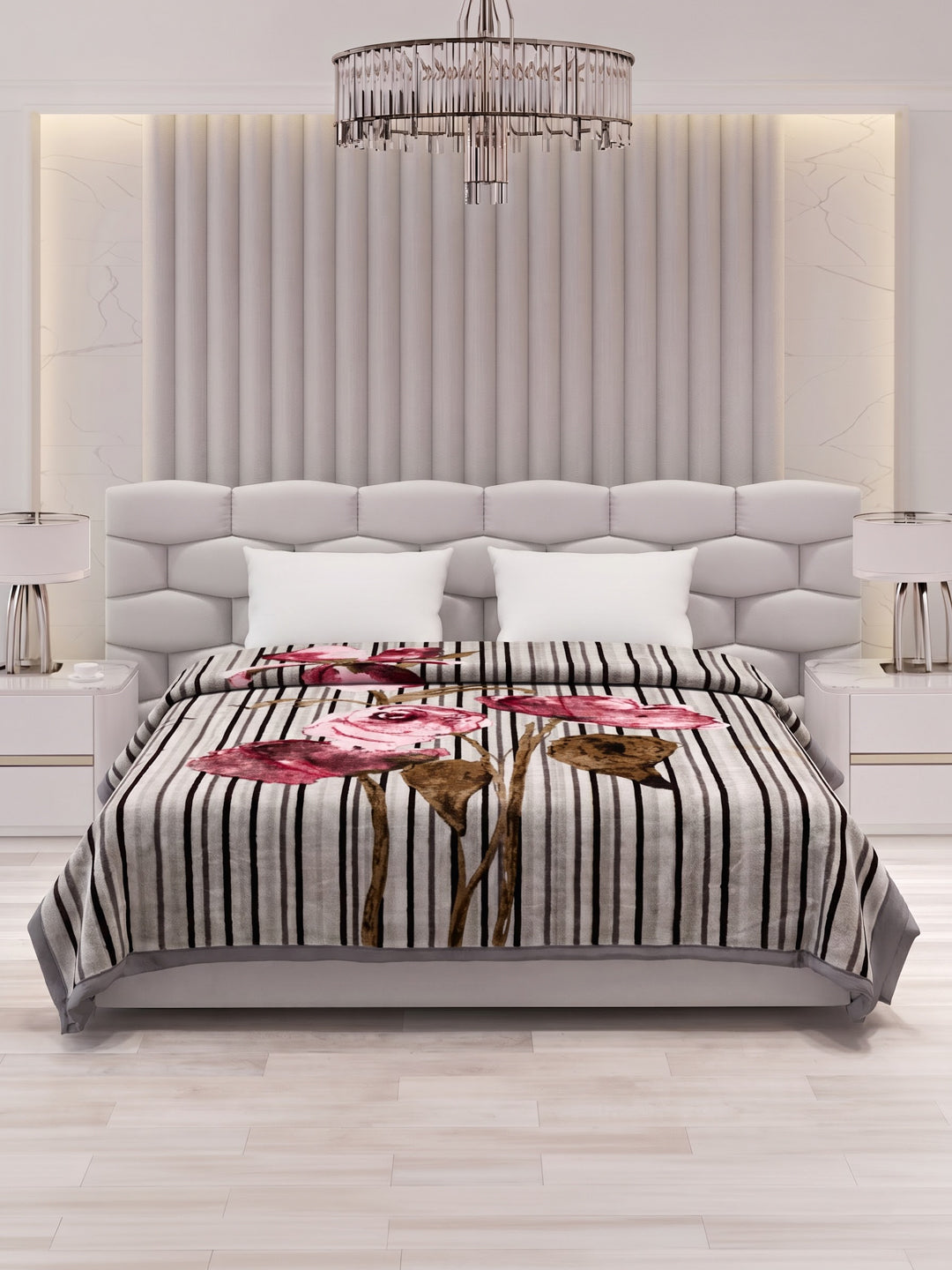 Printed Double Bed 2 Ply 950 GSM Blanket for Winter (Sensation), Weight 5 kg