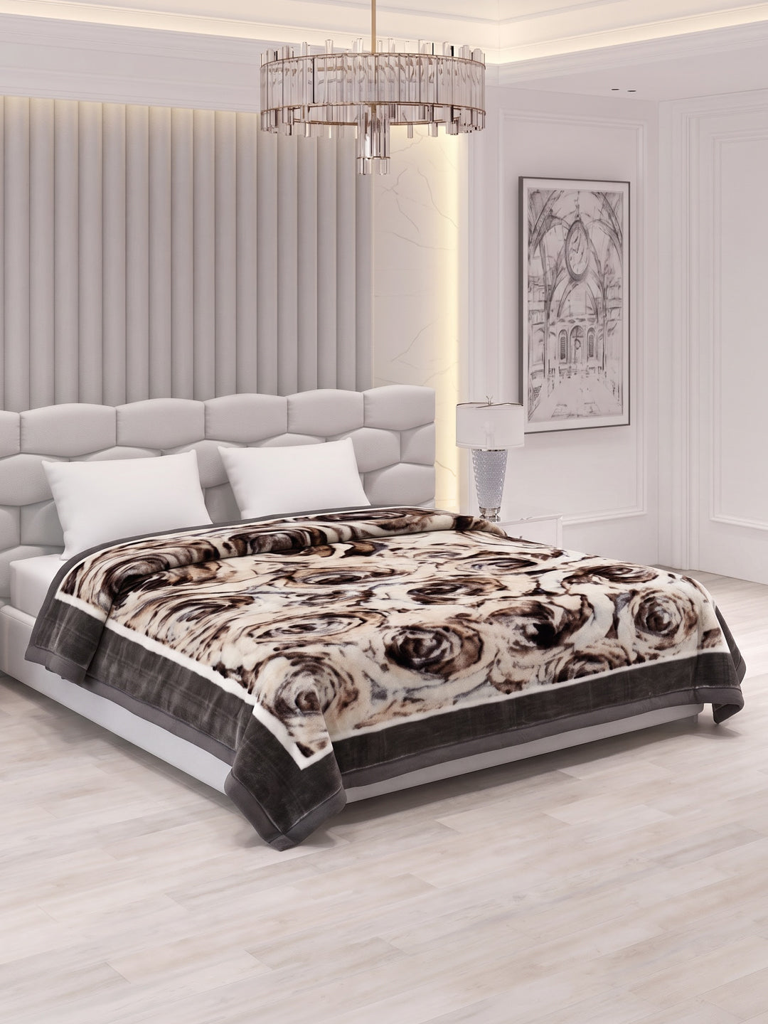 Printed Double Bed 2 Ply 950 GSM Blanket for Winter (Sensation), Weight 5 kg
