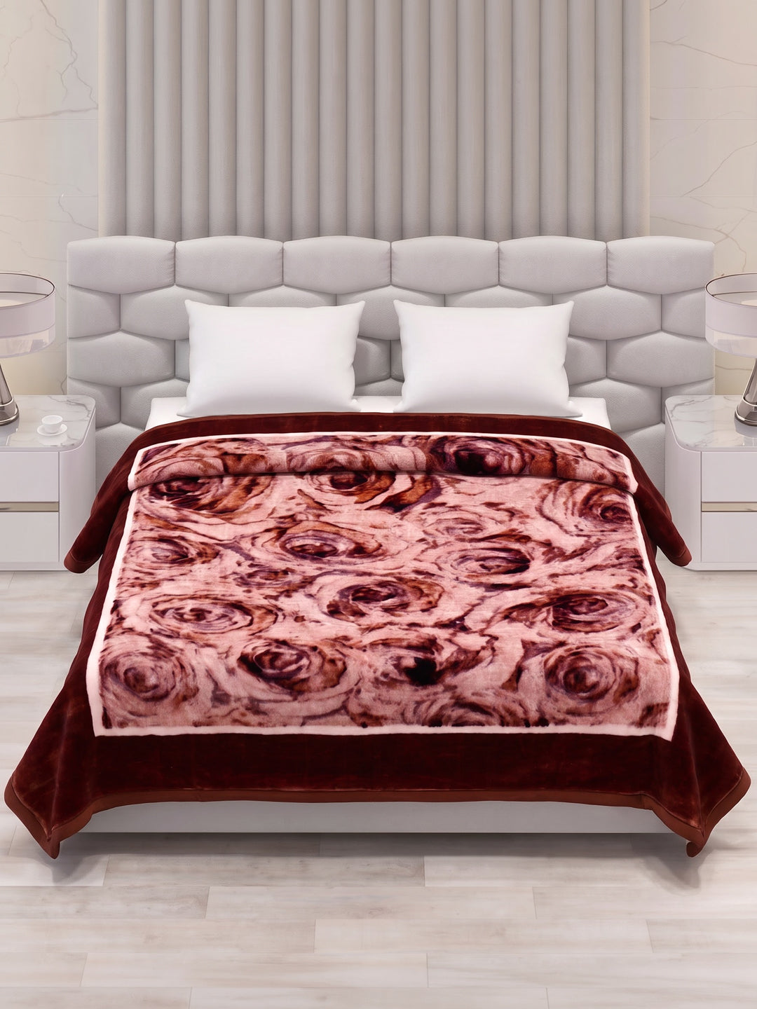 Printed Double Bed 2 Ply 950 GSM Blanket for Winter (Sensation), Weight 5 kg