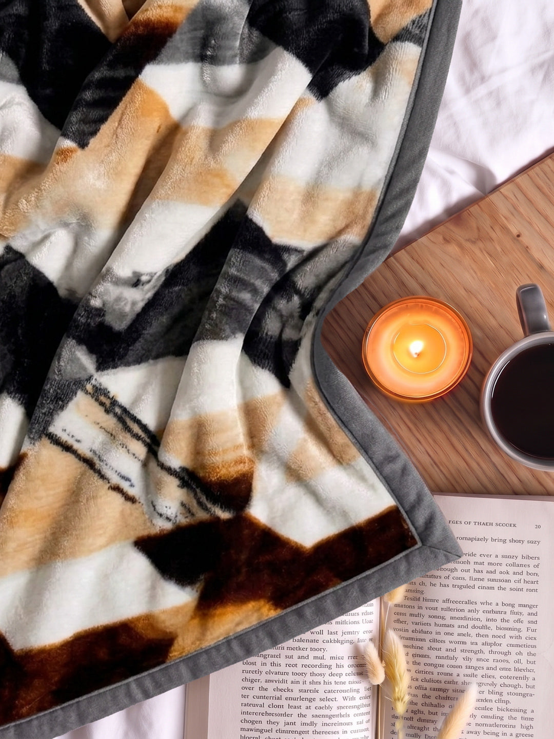 Printed Double Bed 2 Ply 950 GSM Blanket for Winter (Sensation), Weight 5 kg