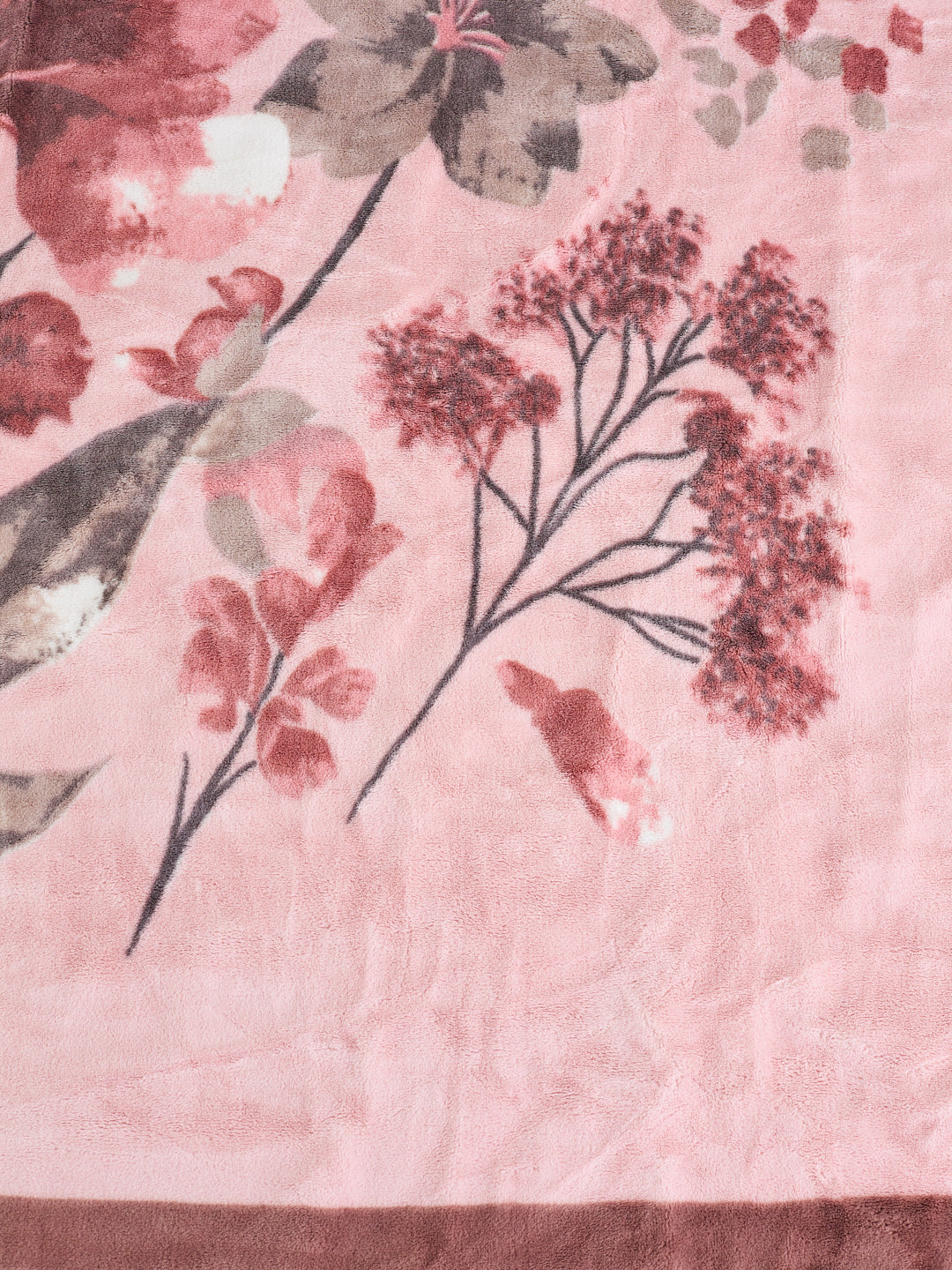 Floral Print Double Bed 3 Ply 890 GSM Blanket for Winter (Sissoo), Weight 4.7 kg