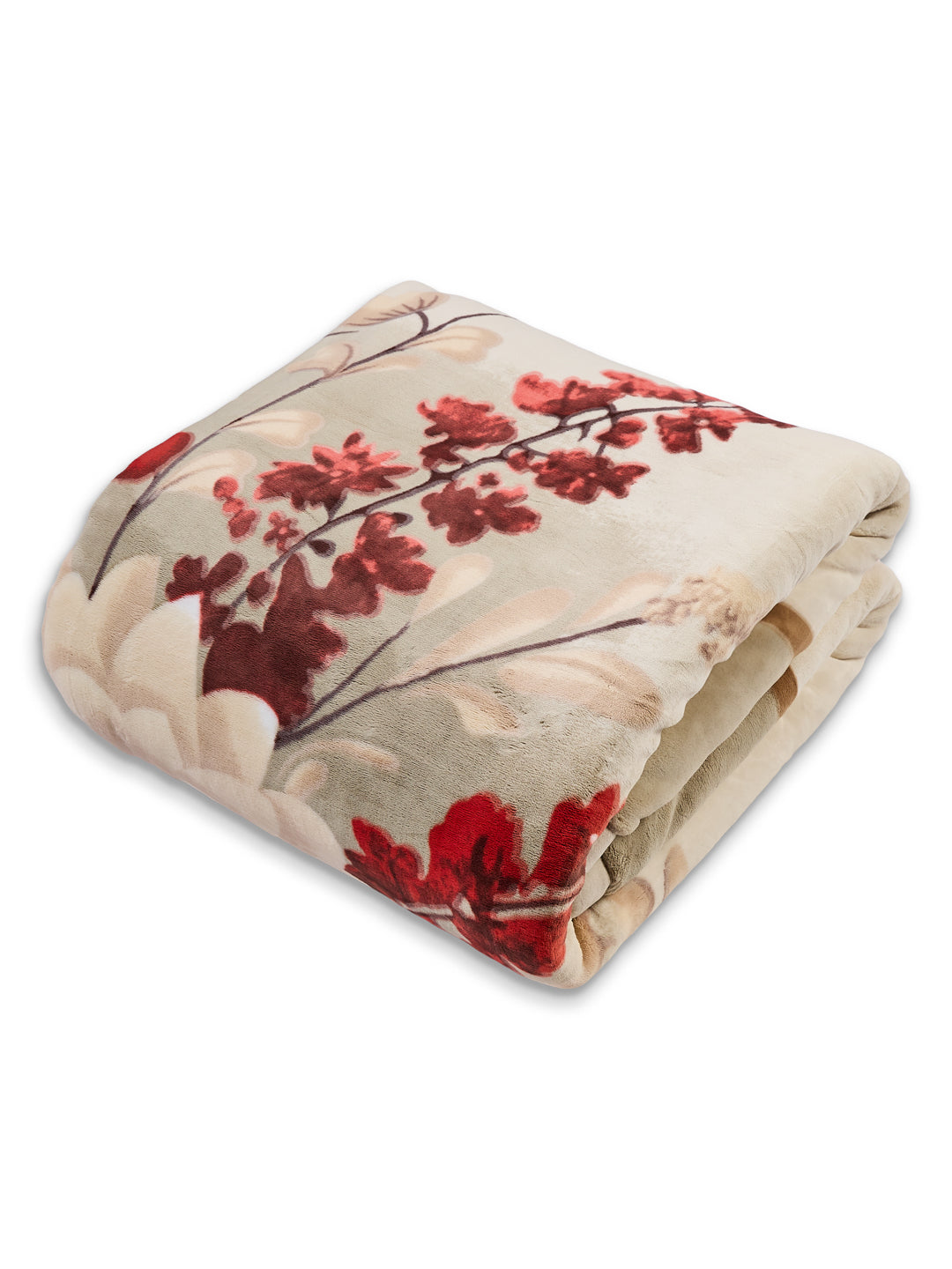 Floral Print Double Bed 3 Ply 890 GSM Blanket for Winter (Sissoo), Weight 4.7 kg