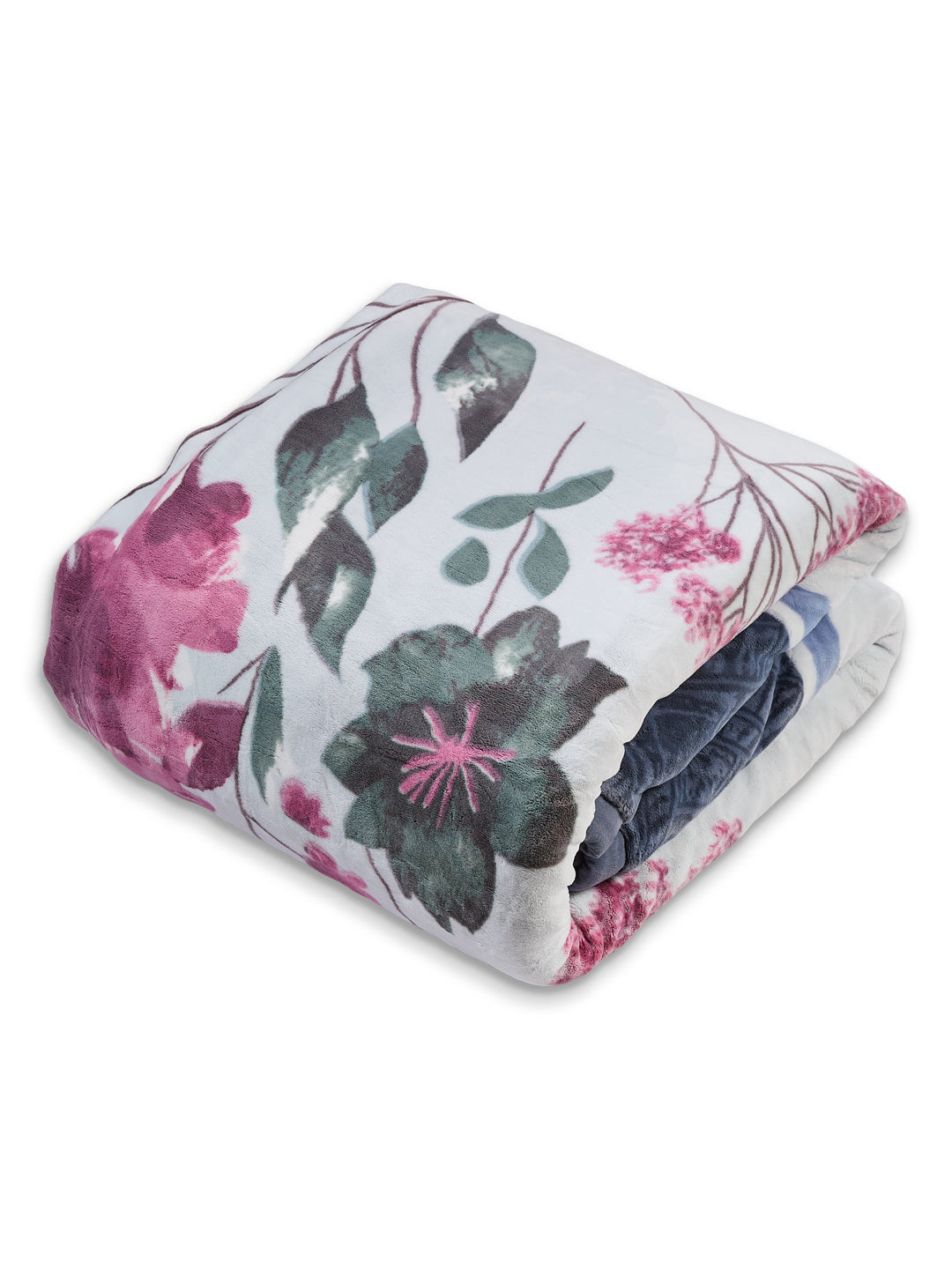 Floral Print Double Bed 3 Ply 890 GSM Blanket for Winter (Sissoo), Weight 4.7 kg