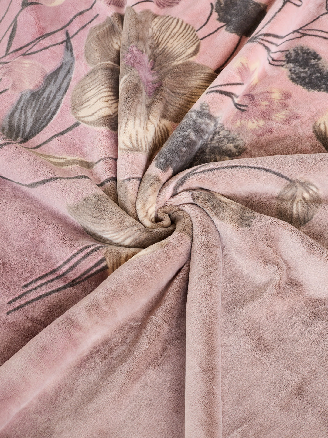 Floral Print Double Bed 3 Ply 890 GSM Blanket for Winter (Sissoo), Weight 4.7 kg