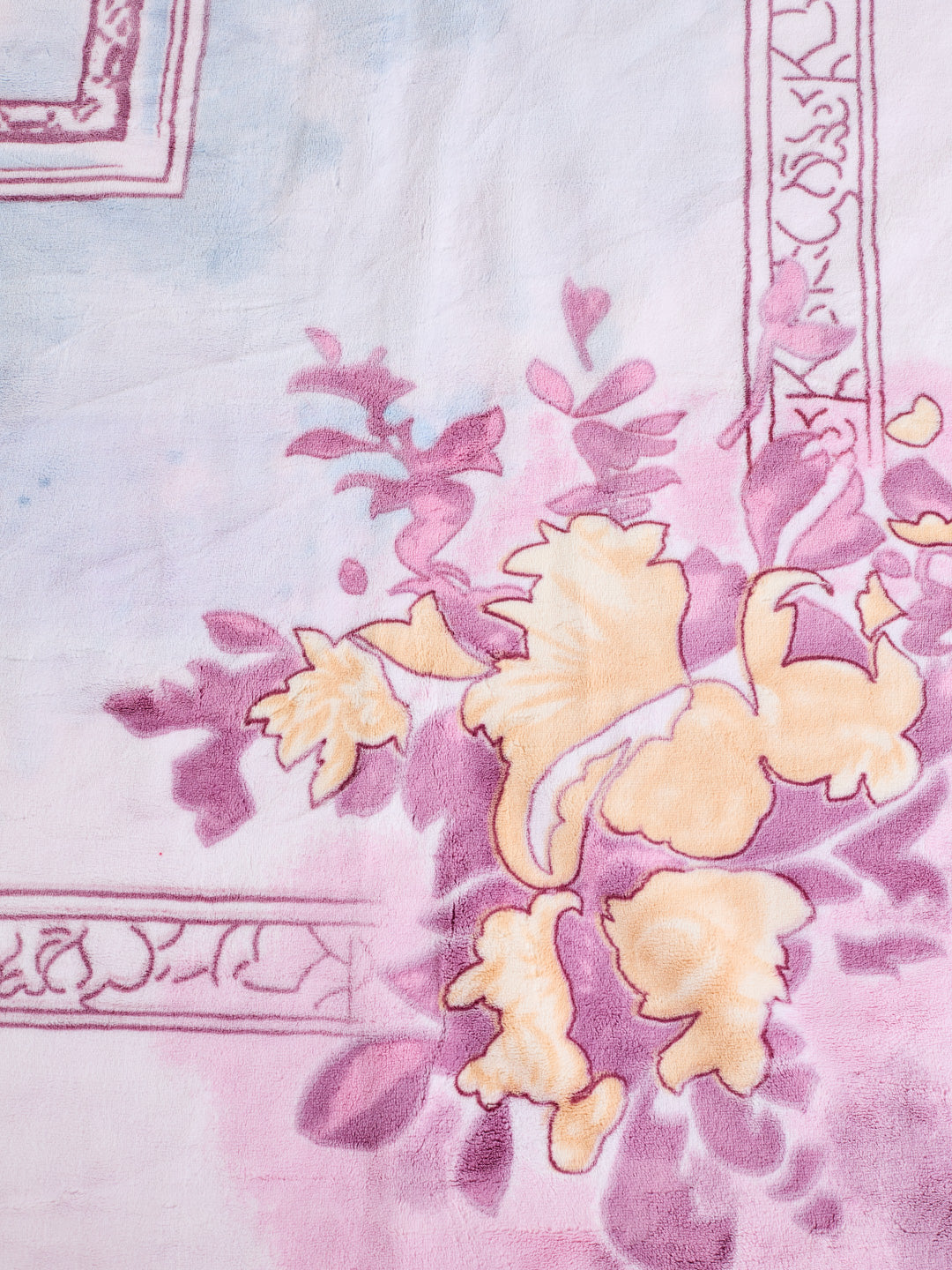 Floral Print Double Bed 3 Ply 890 GSM Blanket for Winter (Sissoo), Weight 4.7 kg