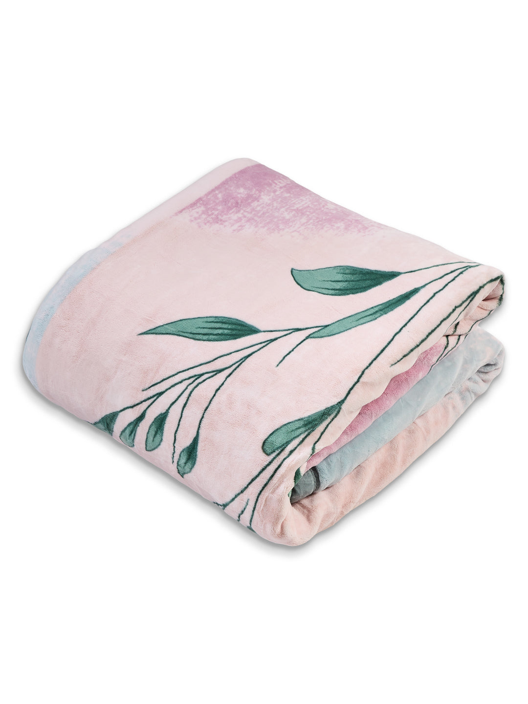 Floral Print Double Bed 3 Ply 890 GSM Blanket for Winter (Sissoo), Weight 4.7 kg