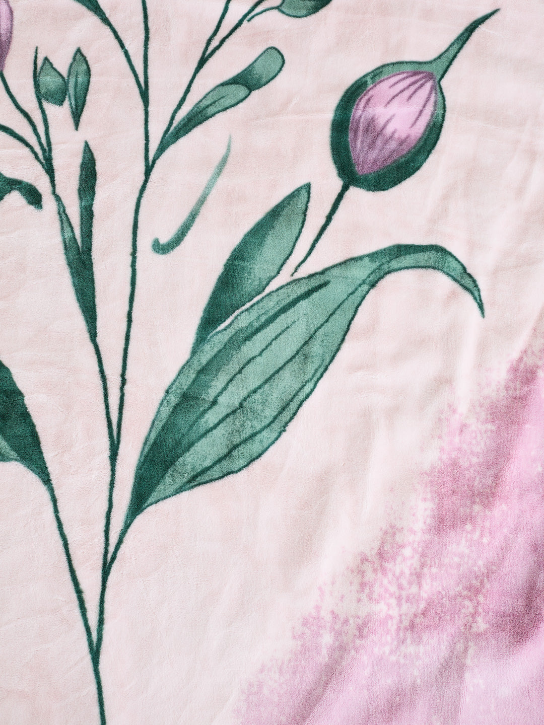Floral Print Double Bed 3 Ply 890 GSM Blanket for Winter (Sissoo), Weight 4.7 kg