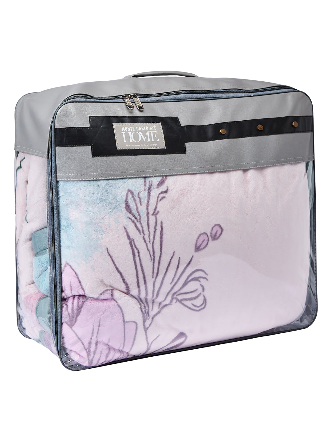 Floral Print Double Bed 3 Ply 890 GSM Blanket for Winter (Sissoo), Weight 4.7 kg