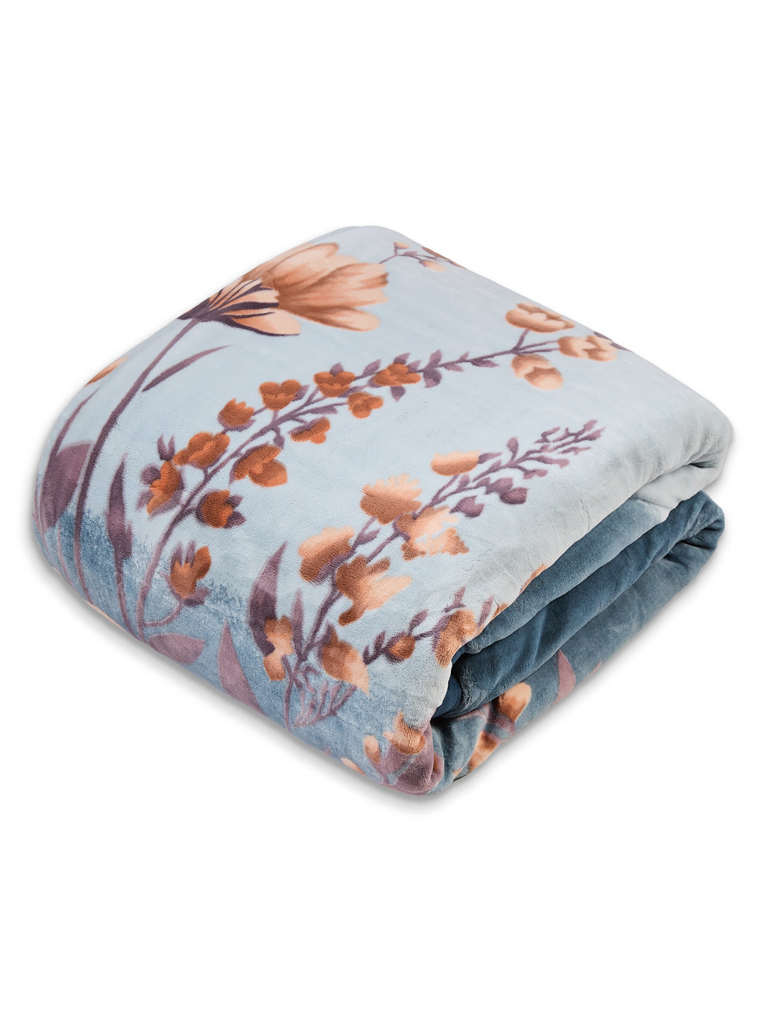 Floral Print Double Bed 3 Ply 890 GSM Blanket for Winter (Sissoo), Weight 4.7 kg