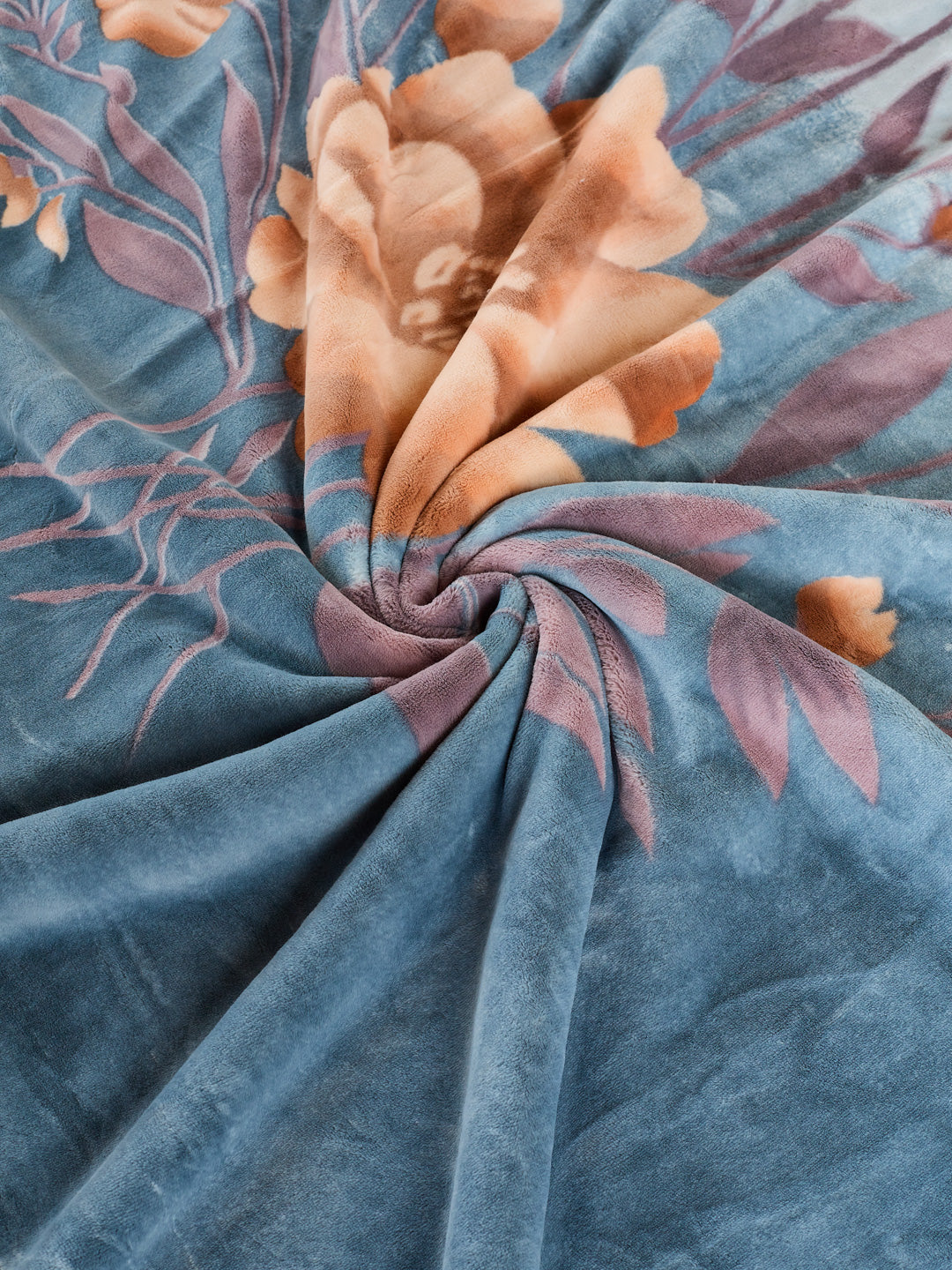 Floral Print Double Bed 3 Ply 890 GSM Blanket for Winter (Sissoo), Weight 4.7 kg