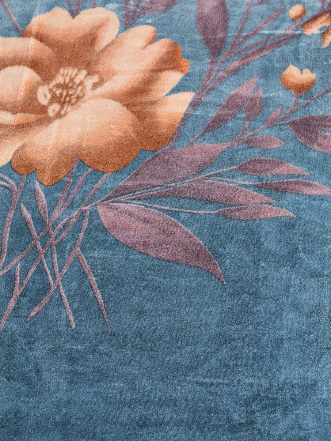 Floral Print Double Bed 3 Ply 890 GSM Blanket for Winter (Sissoo), Weight 4.7 kg