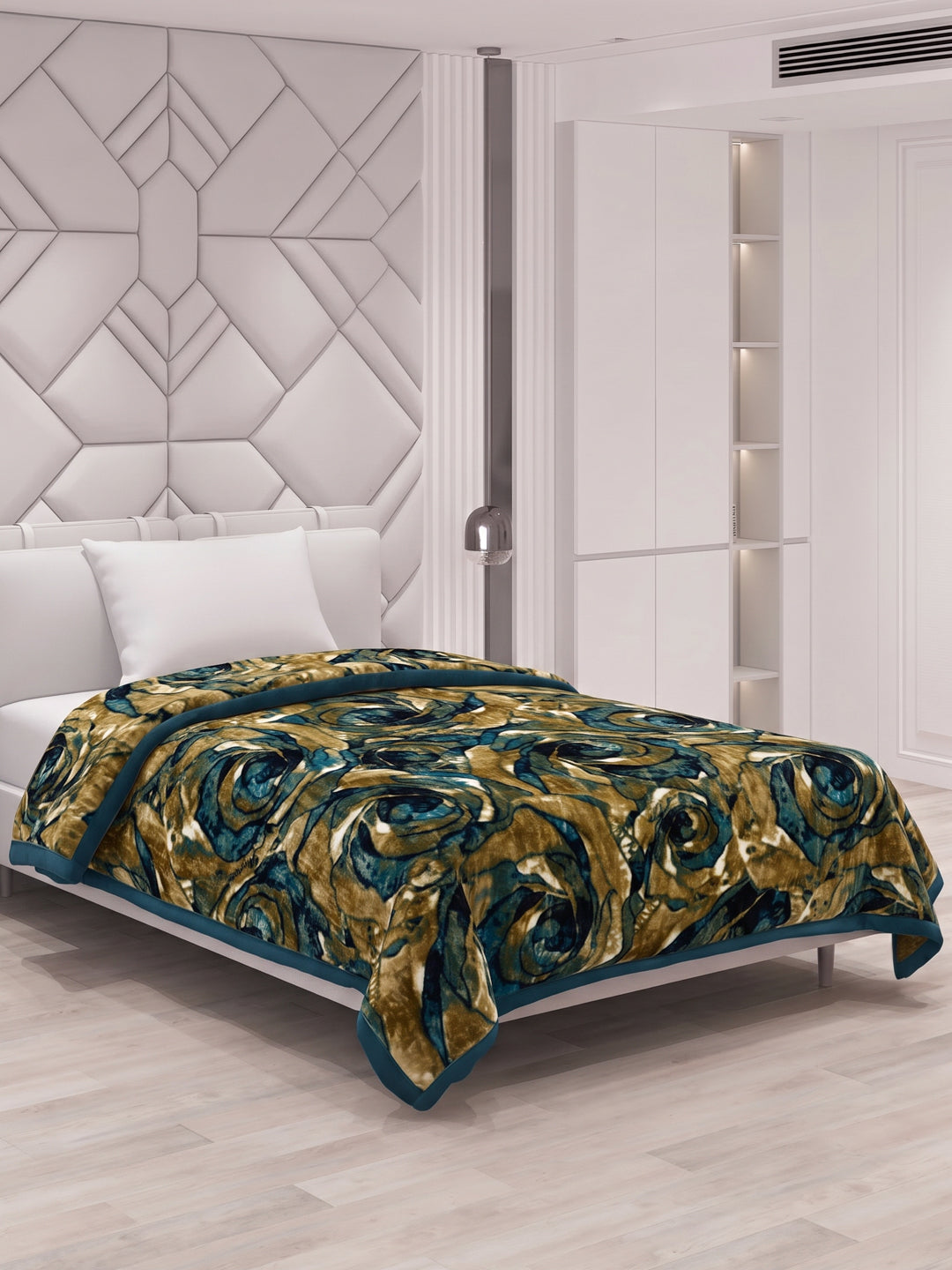 Printed Single Bed 1 Ply 550 GSM Blanket for Winter (Soulmate), Weight 1.7 kg