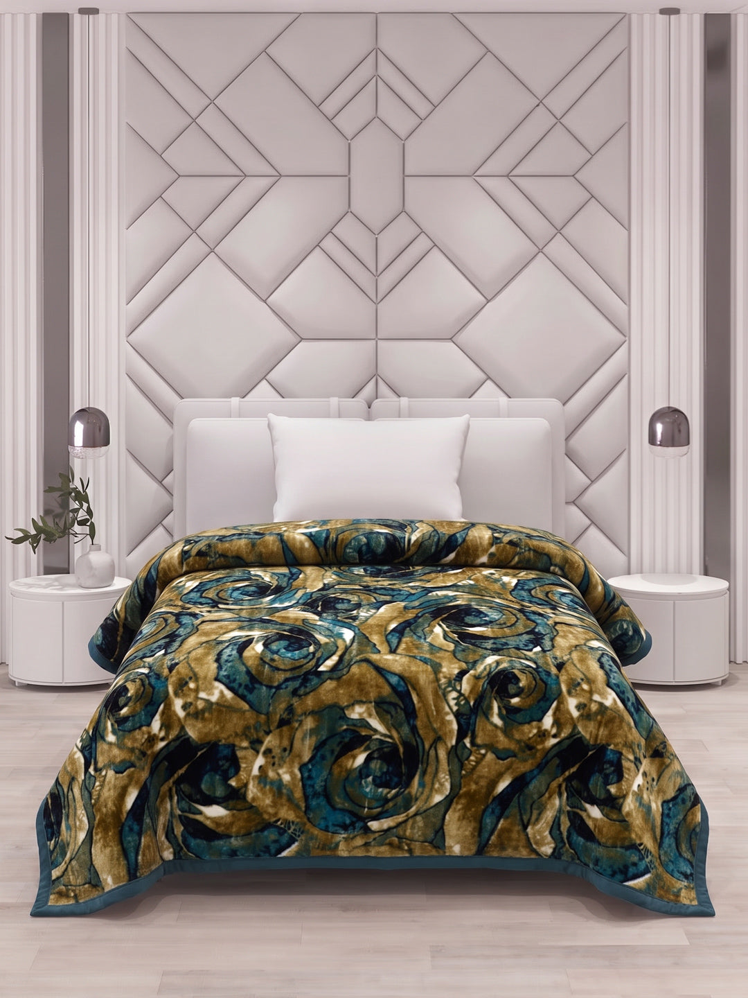 Printed Single Bed 1 Ply 550 GSM Blanket for Winter (Soulmate), Weight 1.7 kg
