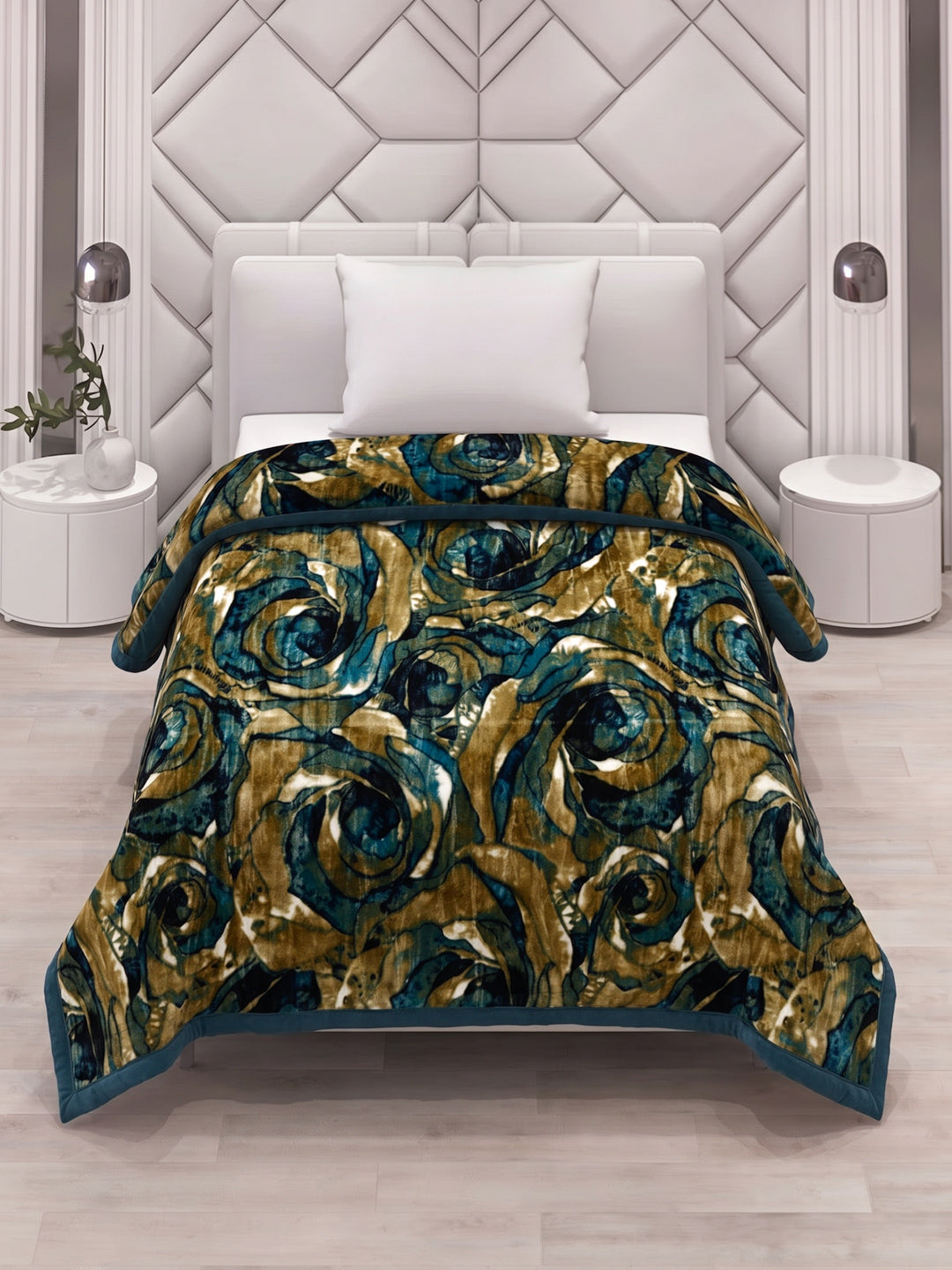 Printed Single Bed 1 Ply 550 GSM Blanket for Winter (Soulmate), Weight 1.7 kg
