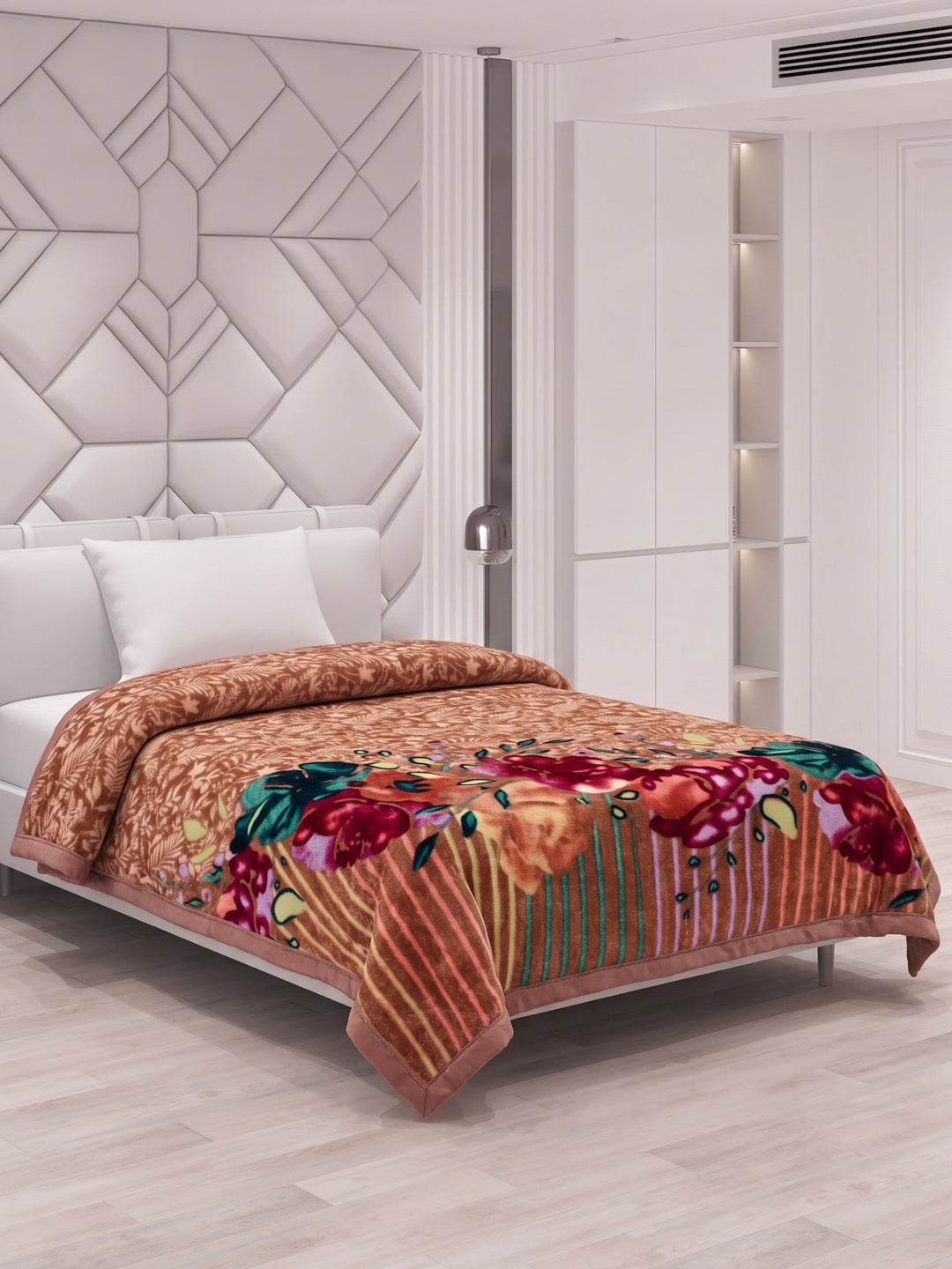 Printed Single Bed 1 Ply 550 GSM Blanket for Winter (Soulmate), Weight 1.7 kg