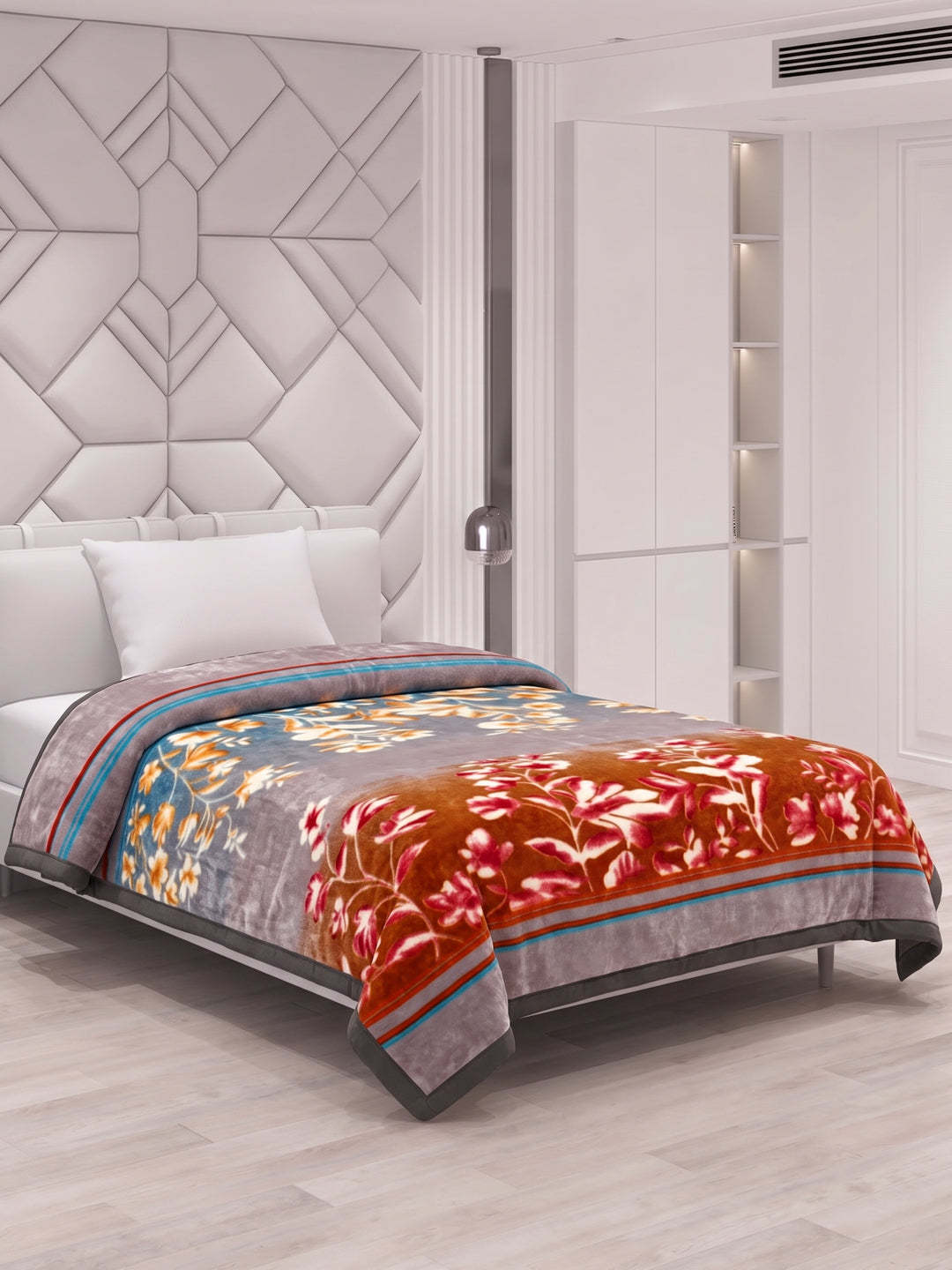 Printed Single Bed 1 Ply 550 GSM Blanket for Winter (Soulmate), Weight 1.7 kg