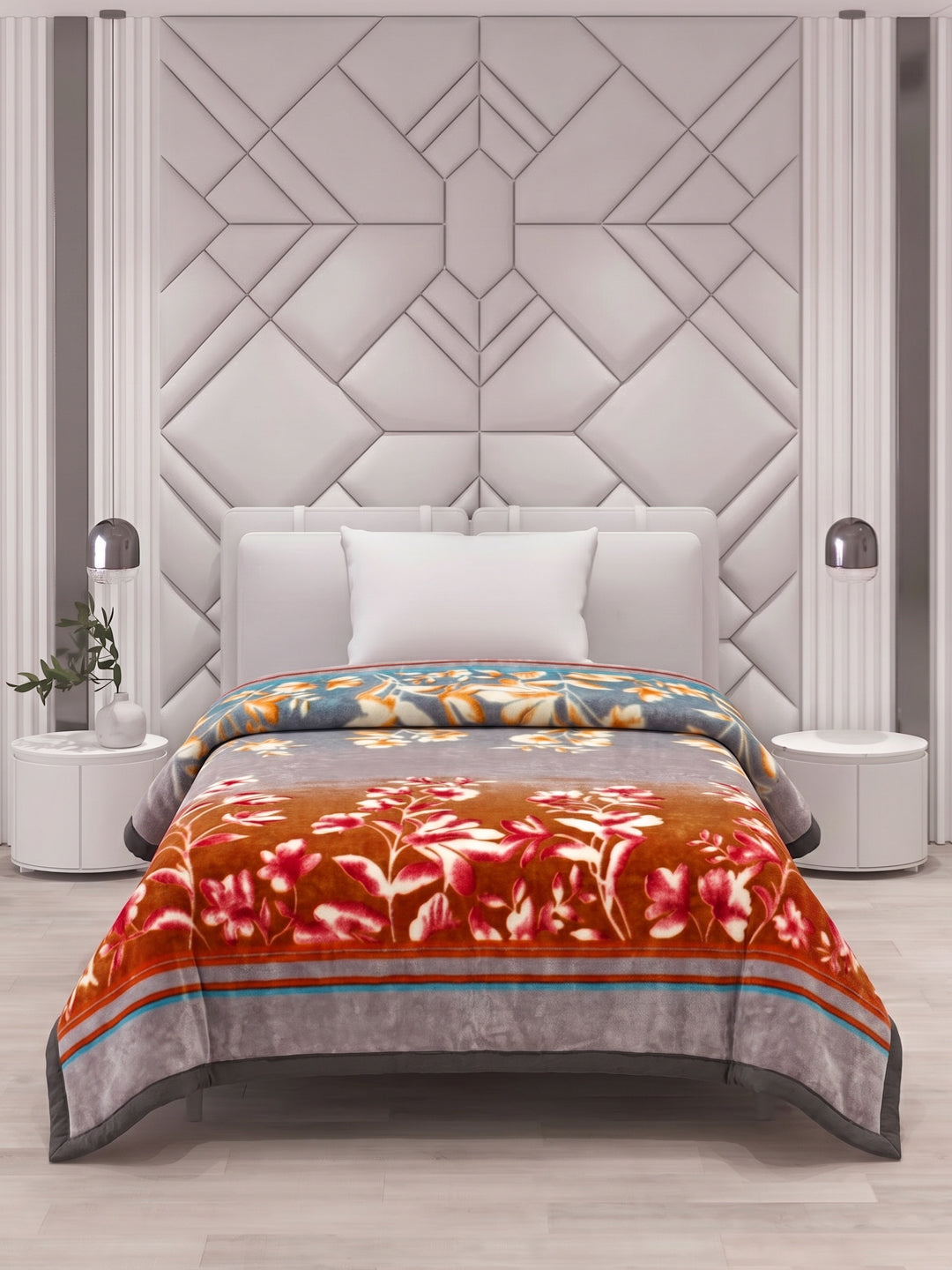Printed Single Bed 1 Ply 550 GSM Blanket for Winter (Soulmate), Weight 1.7 kg