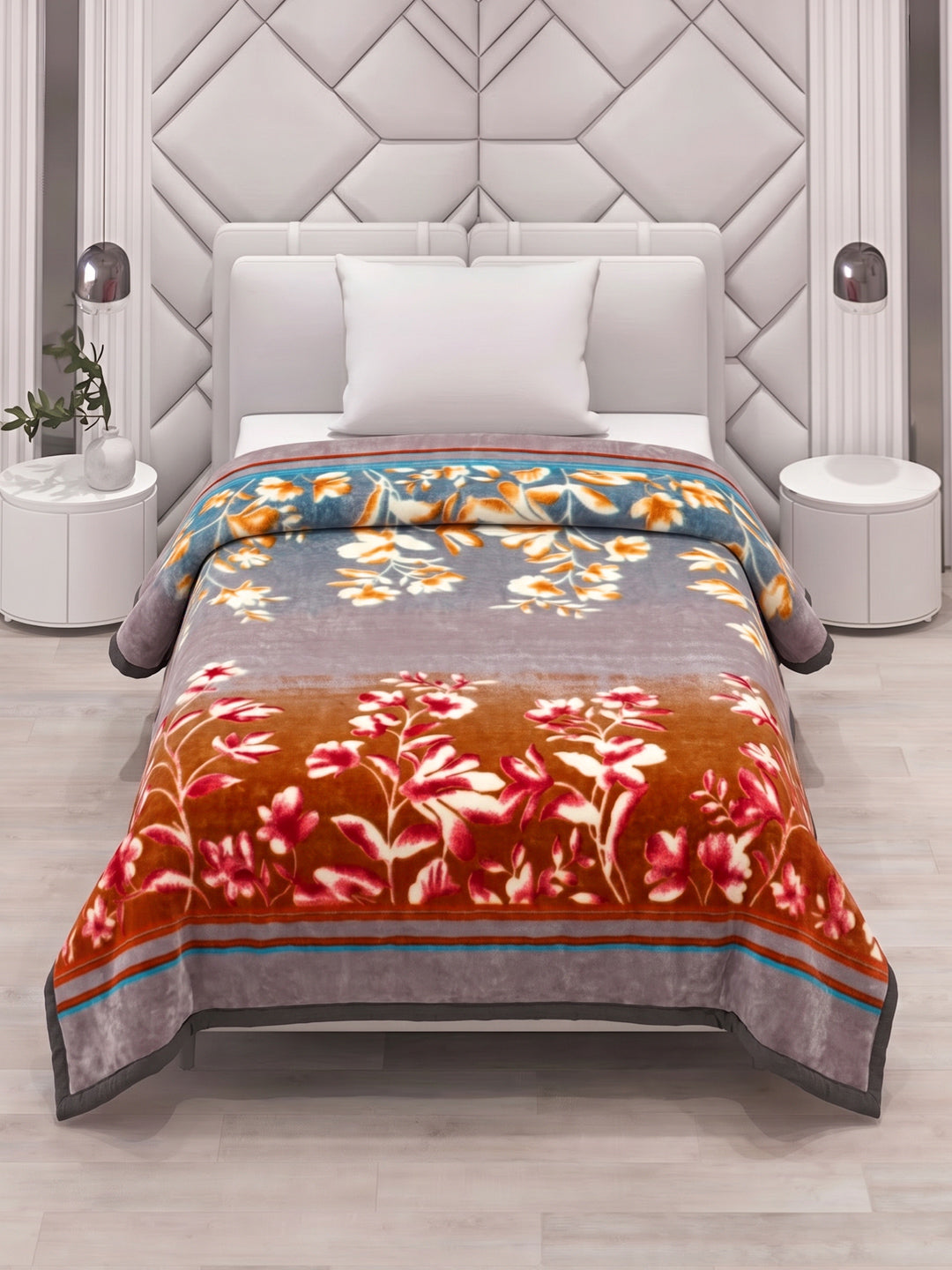 Printed Single Bed 1 Ply 550 GSM Blanket for Winter (Soulmate), Weight 1.7 kg