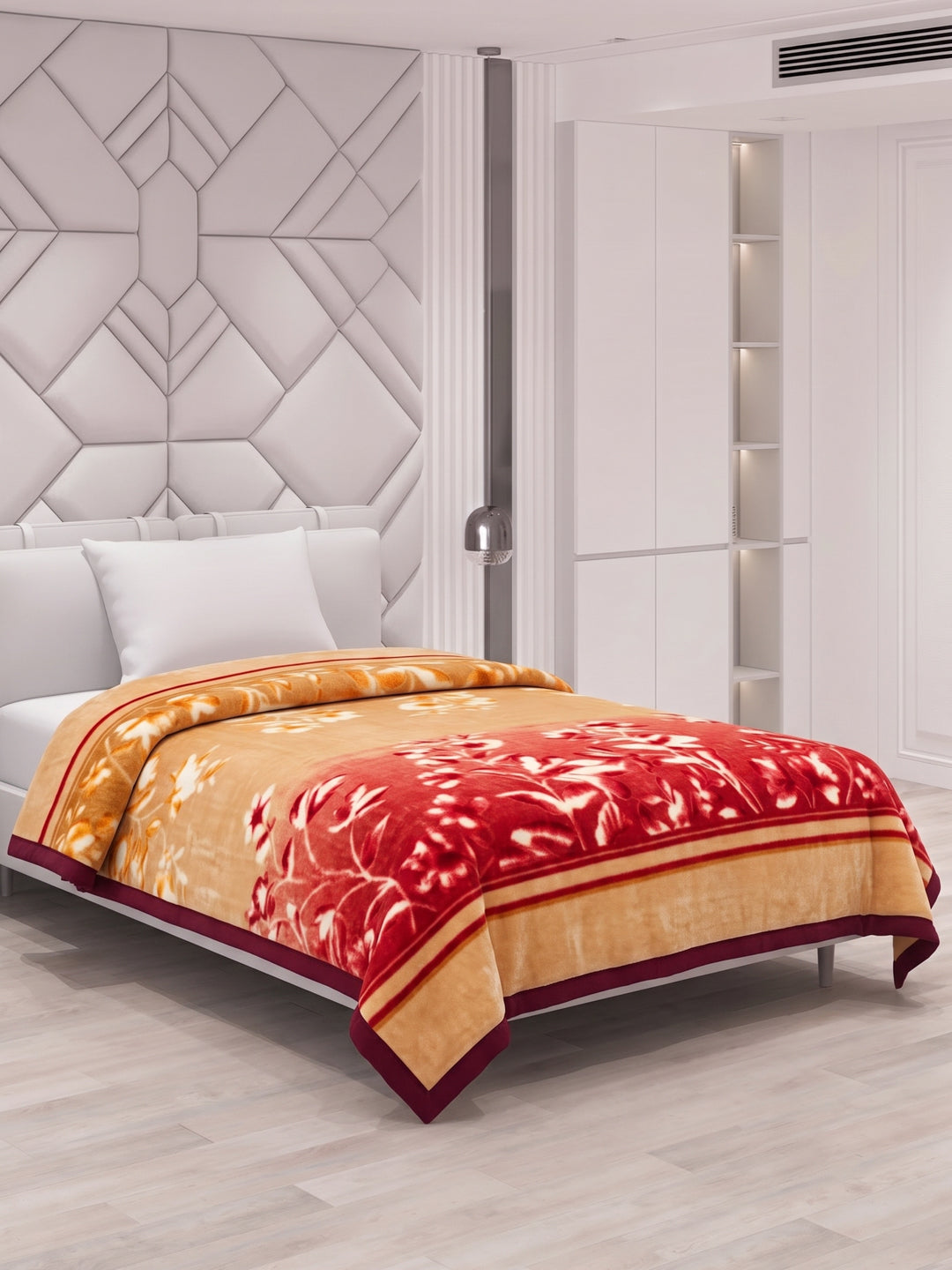 Printed Single Bed 1 Ply 550 GSM Blanket for Winter (Soulmate), Weight 1.7 kg