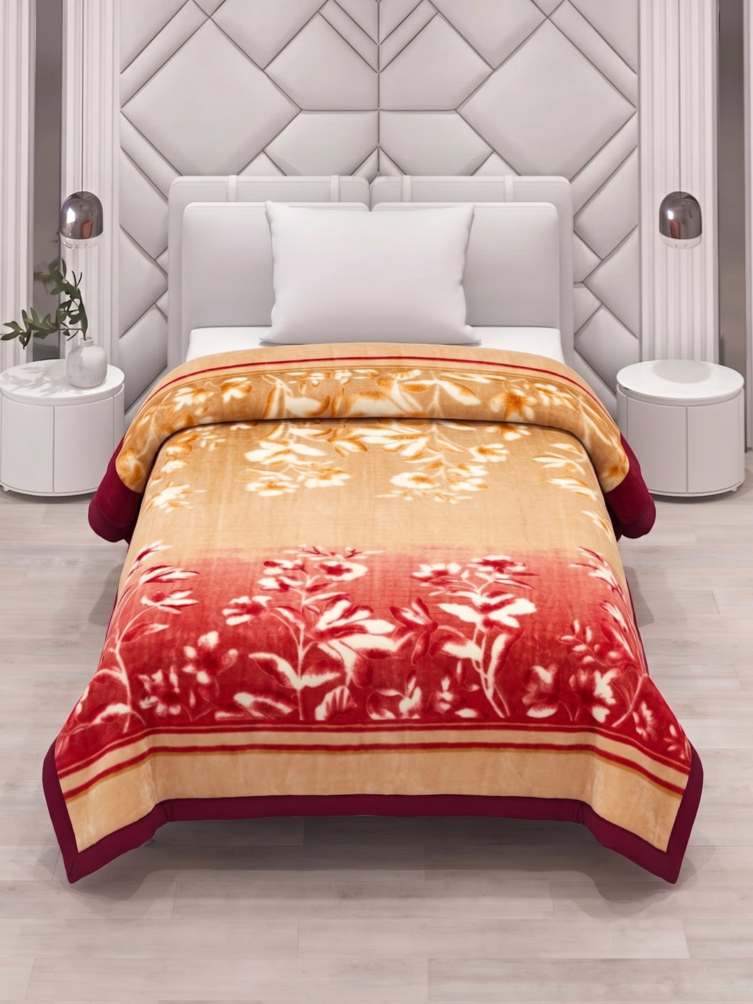 Printed Single Bed 1 Ply 550 GSM Blanket for Winter (Soulmate), Weight 1.7 kg