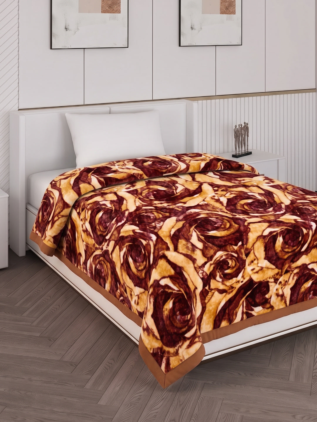 Printed Single Bed 1 Ply 550 GSM Blanket for Winter (Soulmate), Weight 1.7 kg
