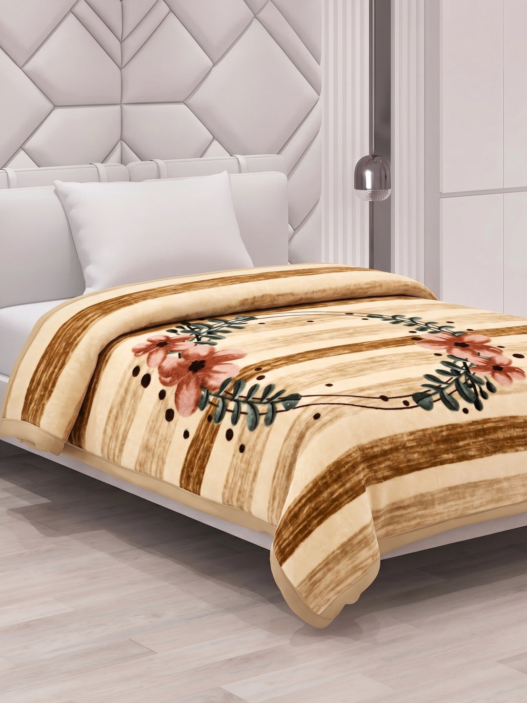 Printed Single Bed 1 Ply 550 GSM Blanket for Winter (Soulmate), Weight 1.7 kg