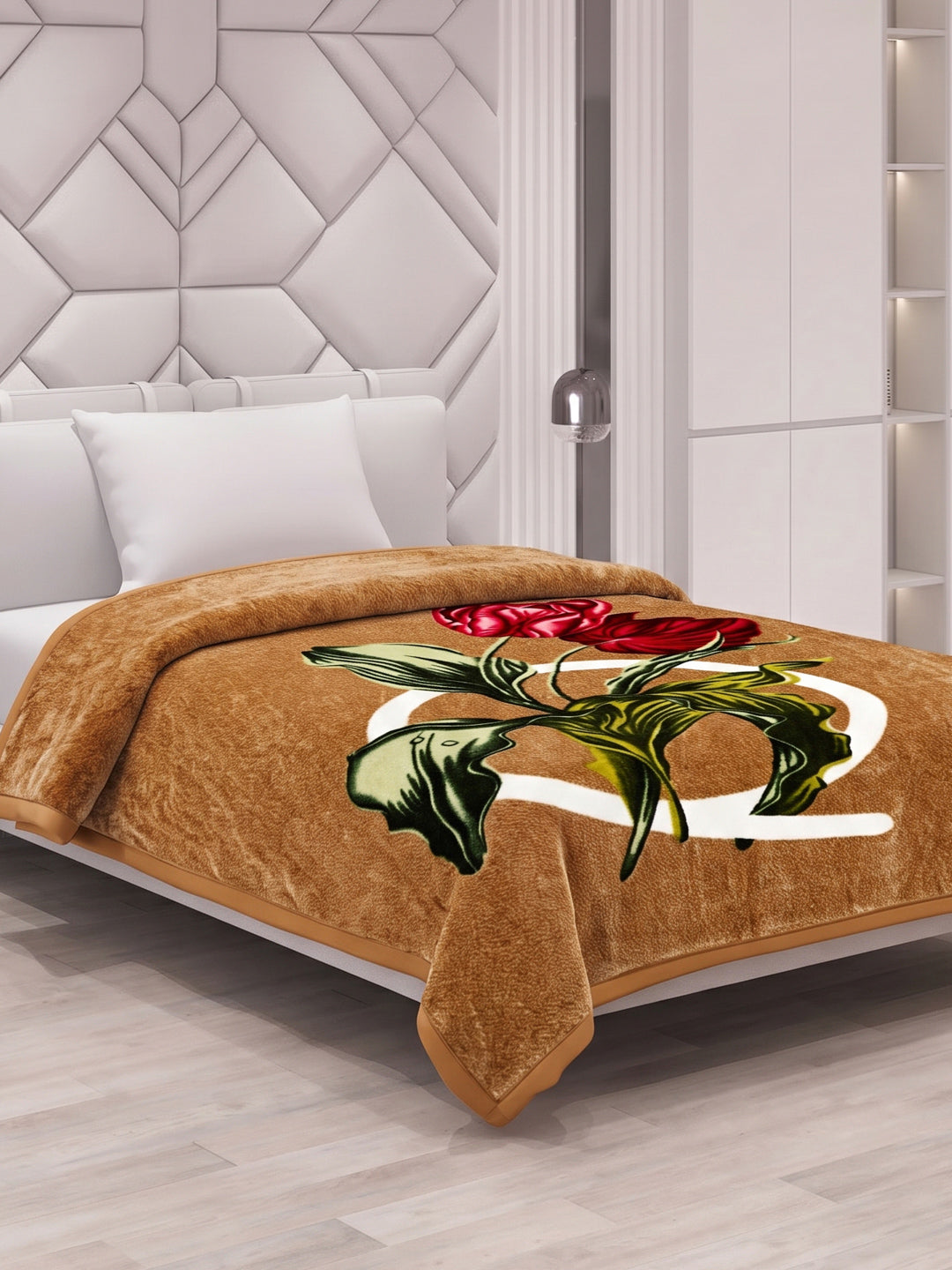 Printed Single Bed 1 Ply 550 GSM Blanket for Winter (Soulmate), Weight 1.7 kg