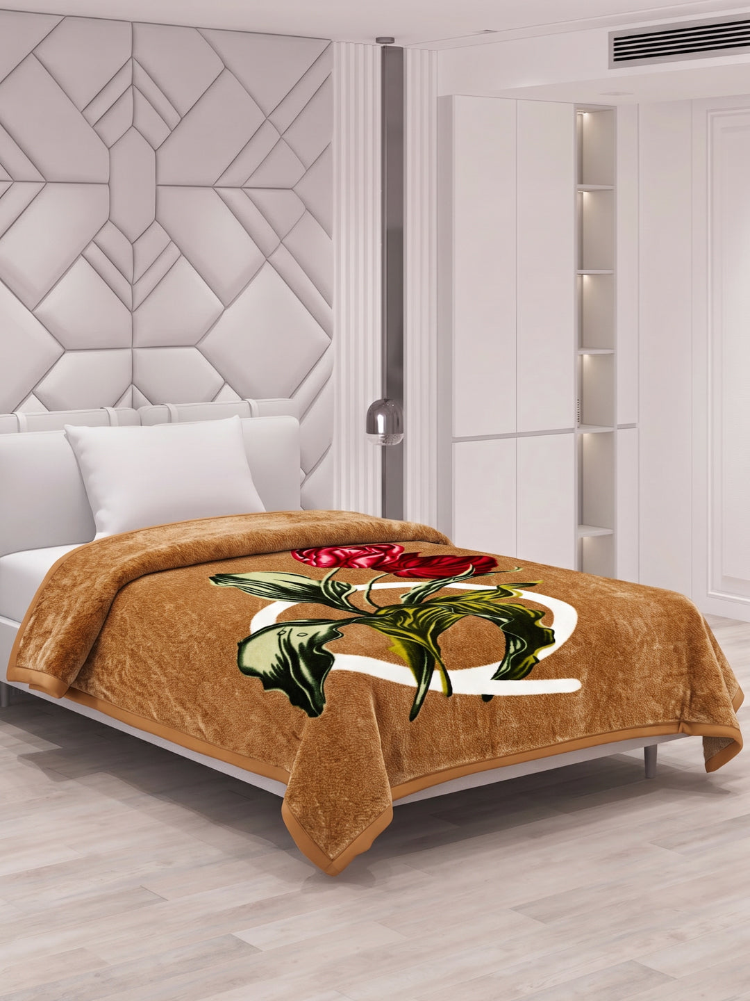 Printed Single Bed 1 Ply 550 GSM Blanket for Winter (Soulmate), Weight 1.7 kg