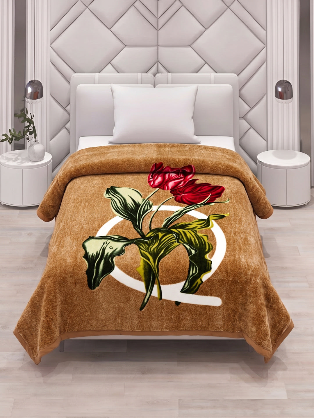 Printed Single Bed 1 Ply 550 GSM Blanket for Winter (Soulmate), Weight 1.7 kg
