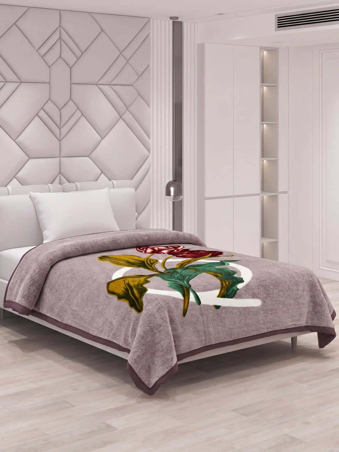 Printed Single Bed 1 Ply 550 GSM Blanket for Winter (Soulmate), Weight 1.7 kg