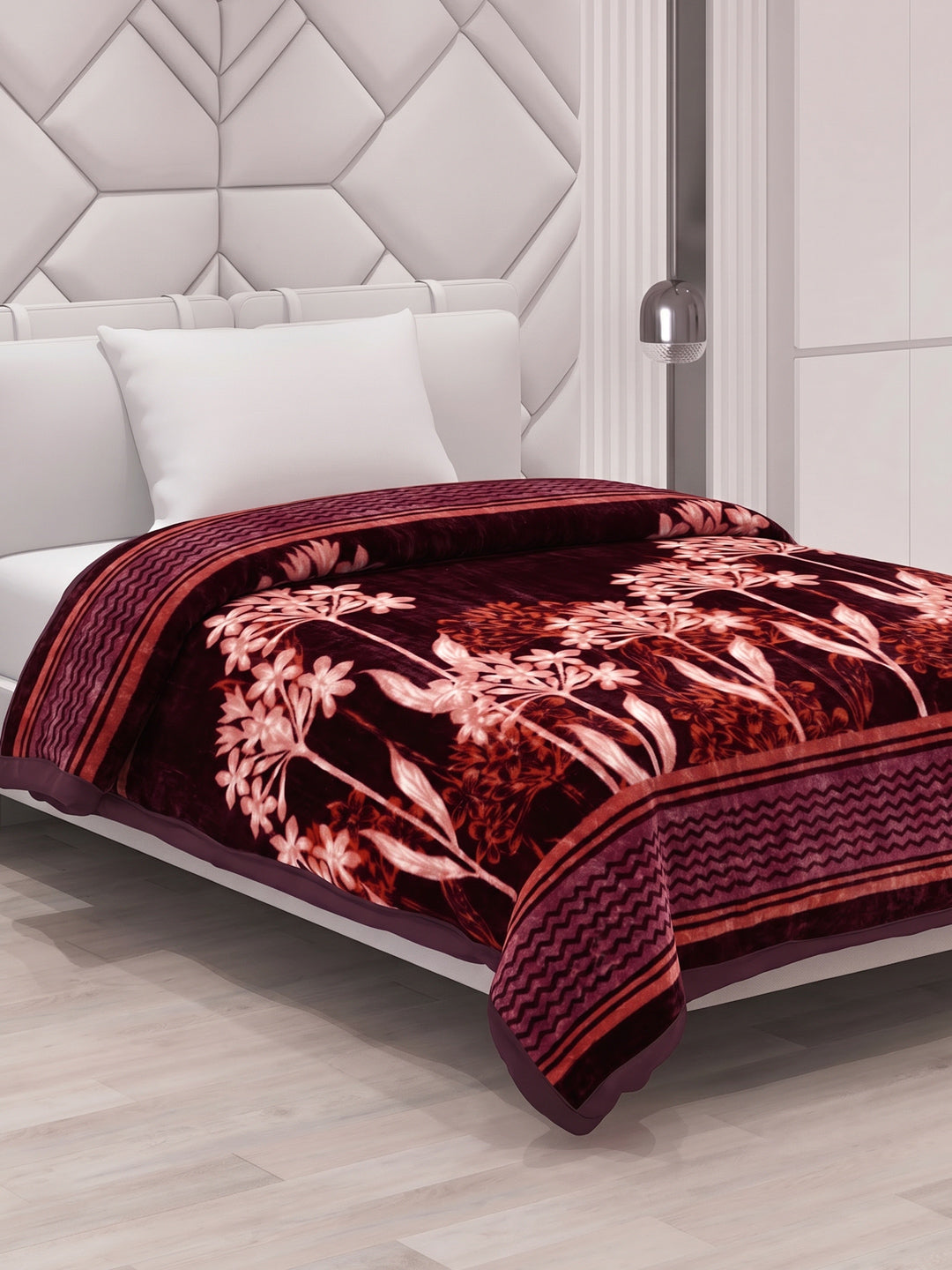 Printed Single Bed 1 Ply 550 GSM Blanket for Winter (Soulmate), Weight 1.7 kg