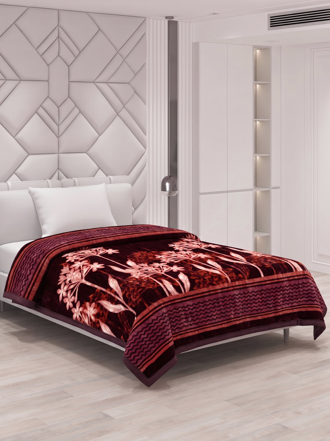 Printed Single Bed 1 Ply 550 GSM Blanket for Winter (Soulmate), Weight 1.7 kg