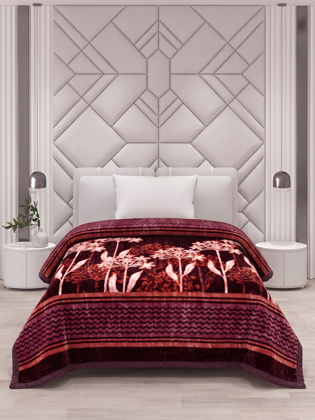 Printed Single Bed 1 Ply 550 GSM Blanket for Winter (Soulmate), Weight 1.7 kg