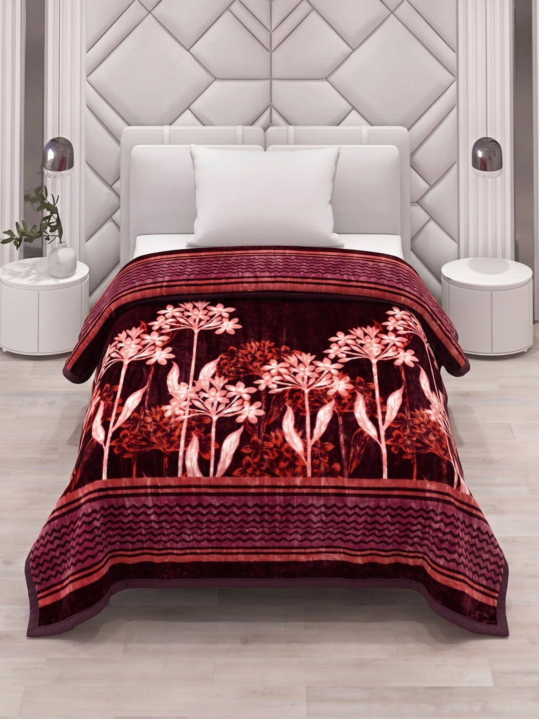 Printed Single Bed 1 Ply 550 GSM Blanket for Winter (Soulmate), Weight 1.7 kg