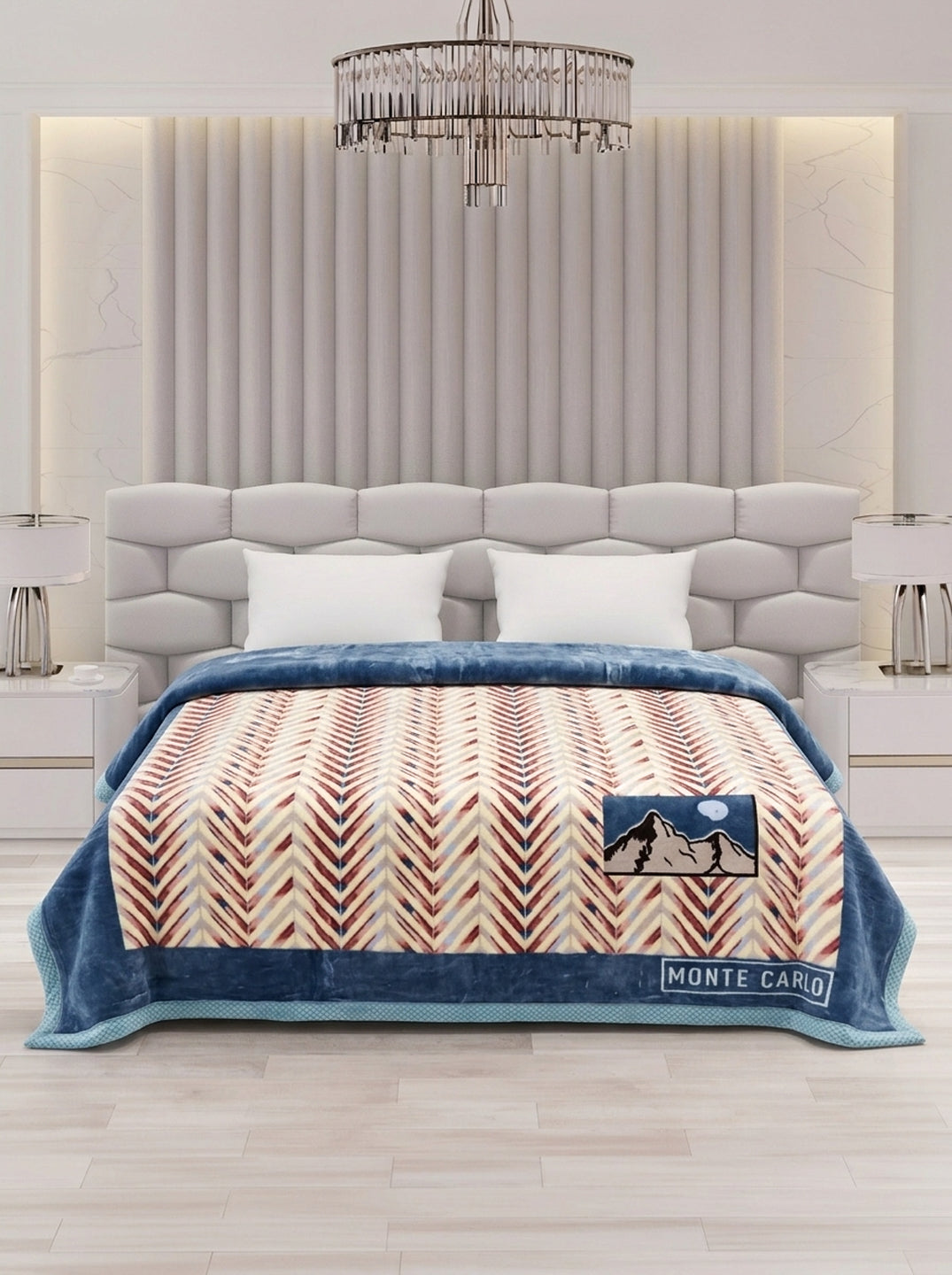 Printed Double Bed 2 Ply 950 GSM Blanket for Winter (Specter), Weight 5 kg