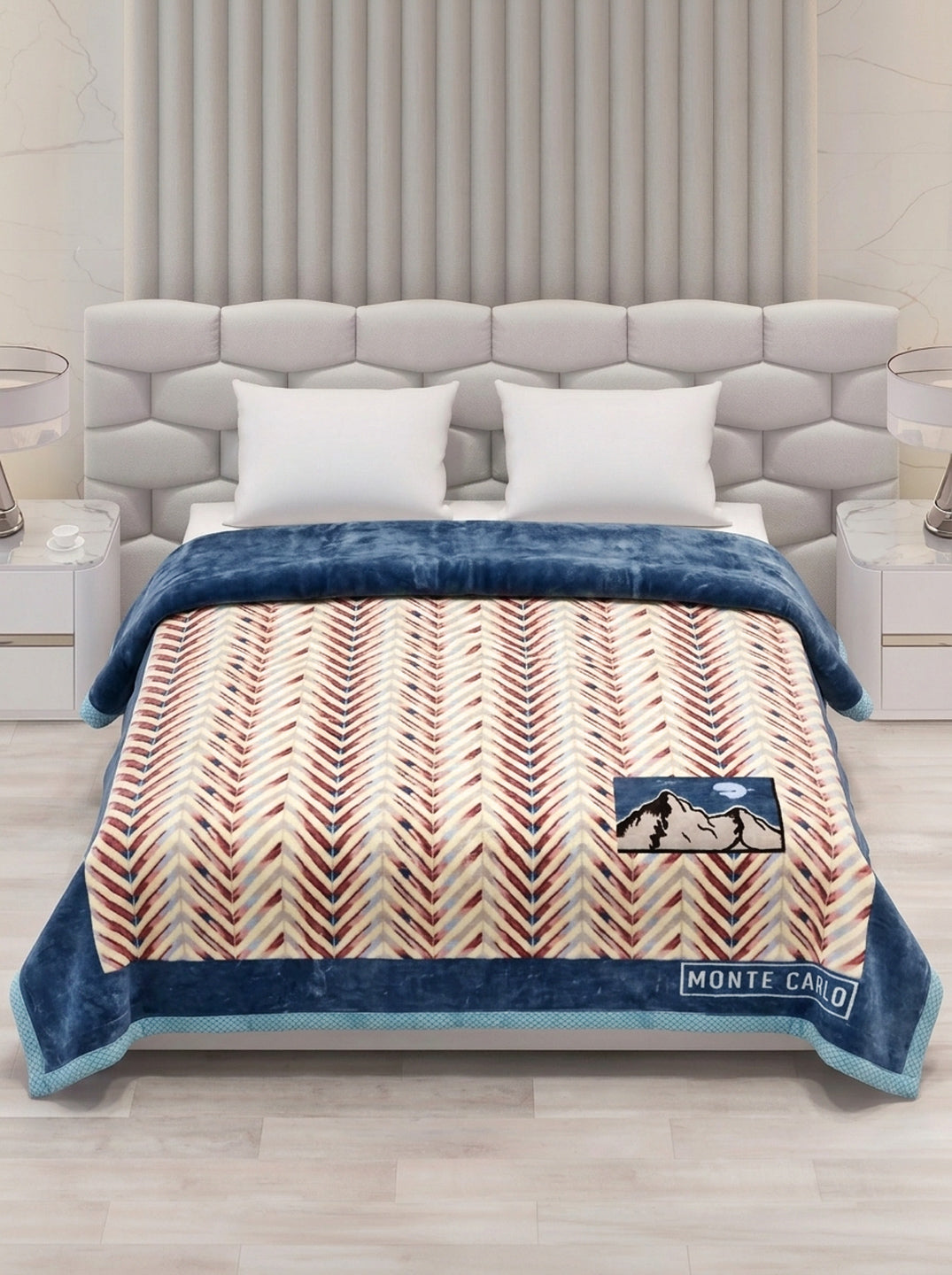 Printed Double Bed 2 Ply 950 GSM Blanket for Winter (Specter), Weight 5 kg