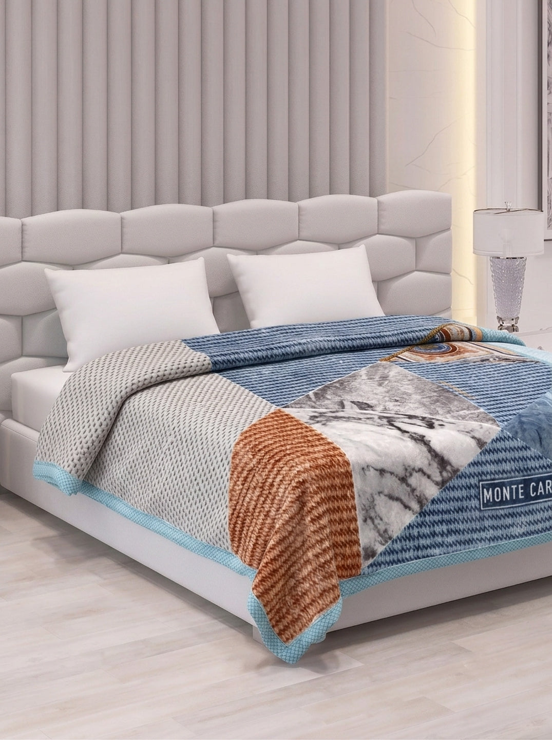Printed Double Bed 2 Ply 950 GSM Blanket for Winter (Specter), Weight 5 kg