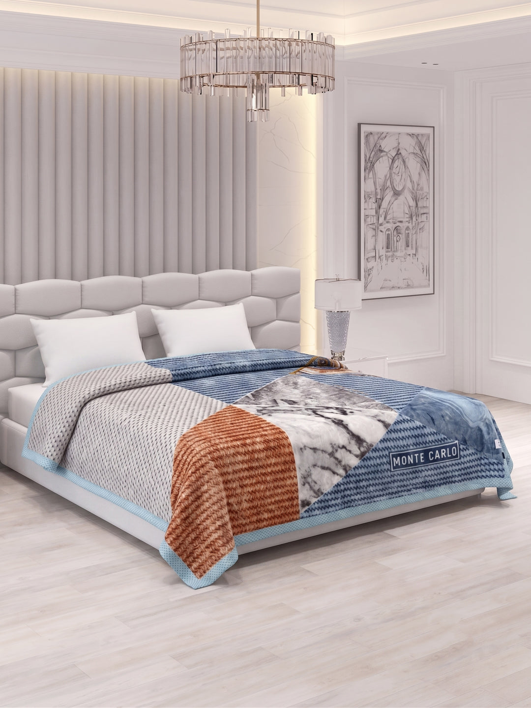 Printed Double Bed 2 Ply 950 GSM Blanket for Winter (Specter), Weight 5 kg