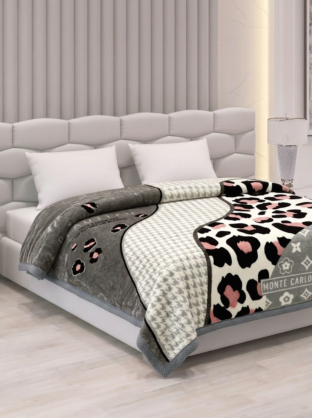 Printed Double Bed 2 Ply 950 GSM Blanket for Winter (Specter), Weight 5 kg