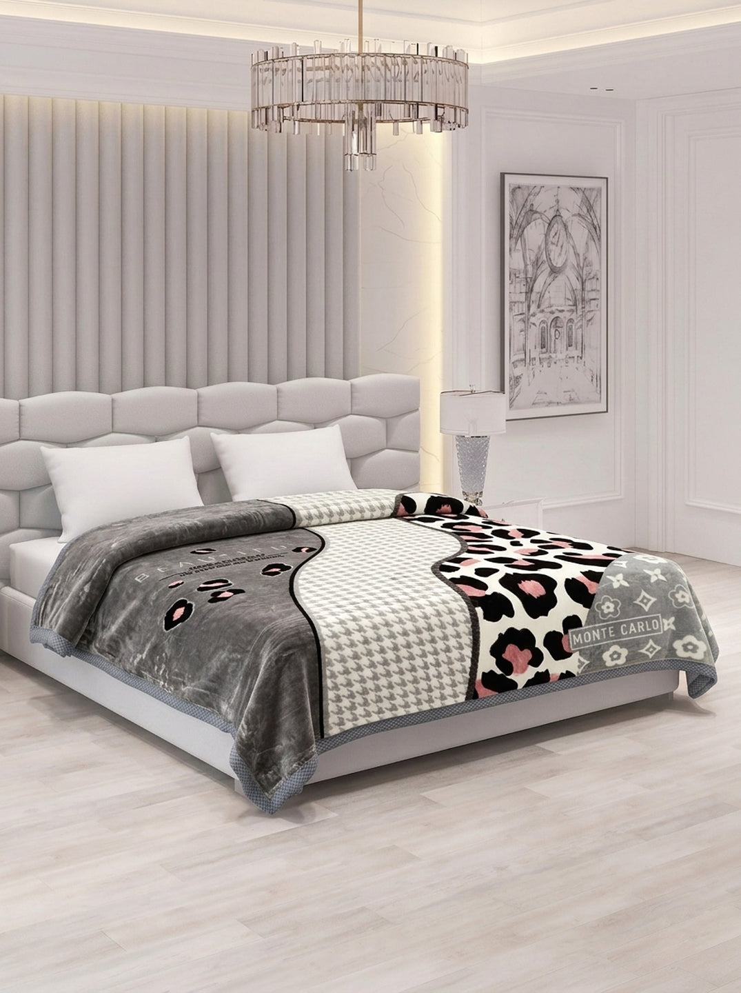 Printed Double Bed 2 Ply 950 GSM Blanket for Winter (Specter), Weight 5 kg