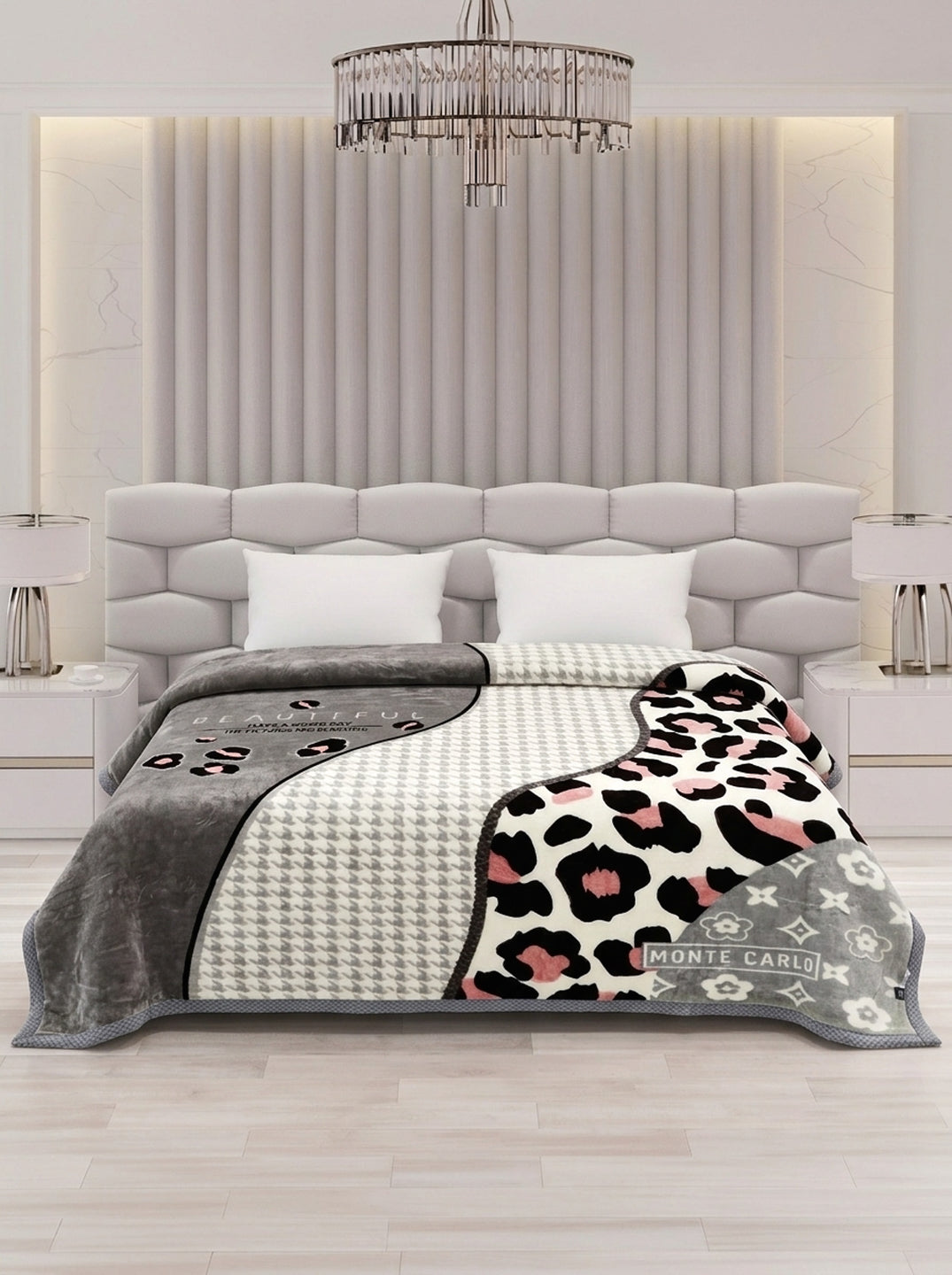 Printed Double Bed 2 Ply 950 GSM Blanket for Winter (Specter), Weight 5 kg