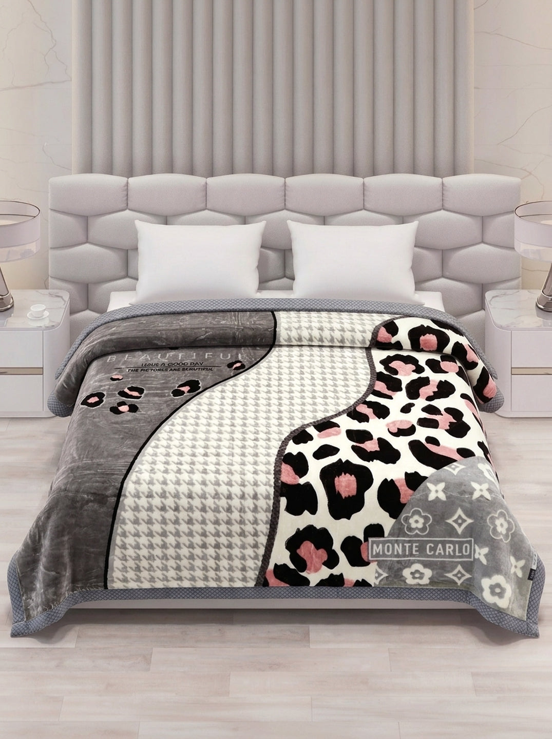 Printed Double Bed 2 Ply 950 GSM Blanket for Winter (Specter), Weight 5 kg