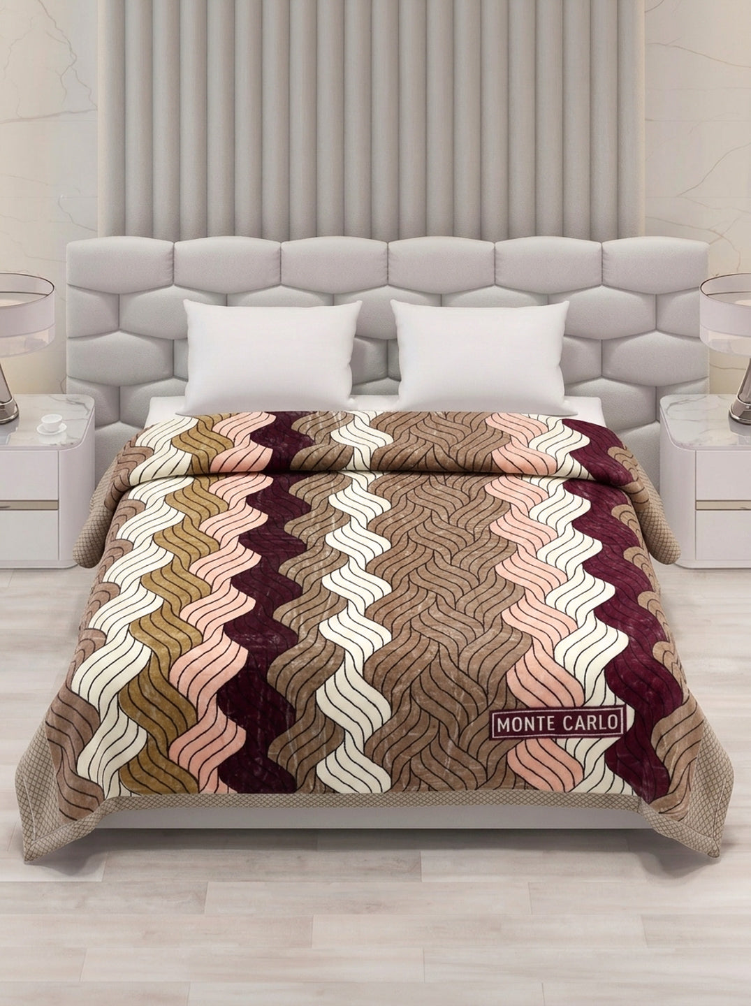 Printed Double Bed 2 Ply 950 GSM Blanket for Winter (Specter), Weight 5 kg