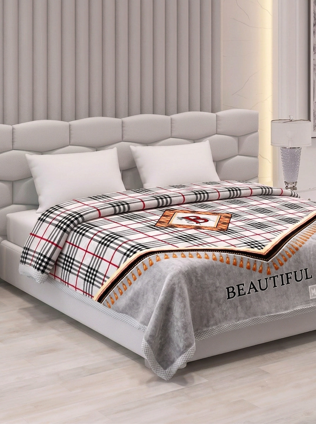 Printed Double Bed 2 Ply 950 GSM Blanket for Winter (Specter), Weight 5 kg