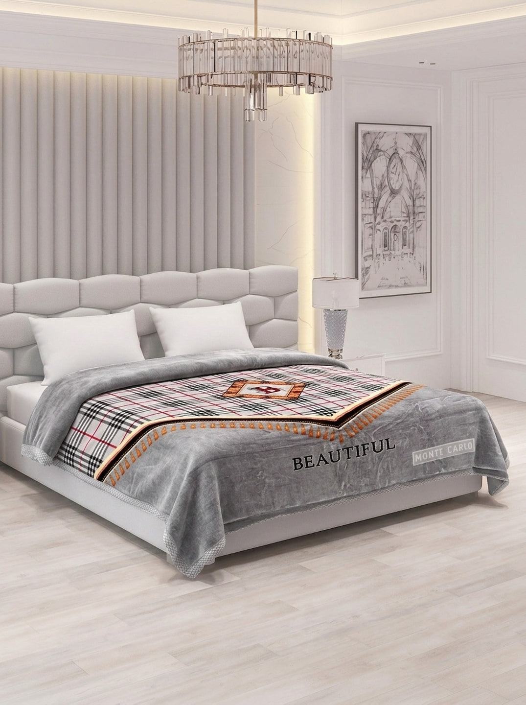 Printed Double Bed 2 Ply 950 GSM Blanket for Winter (Specter), Weight 5 kg