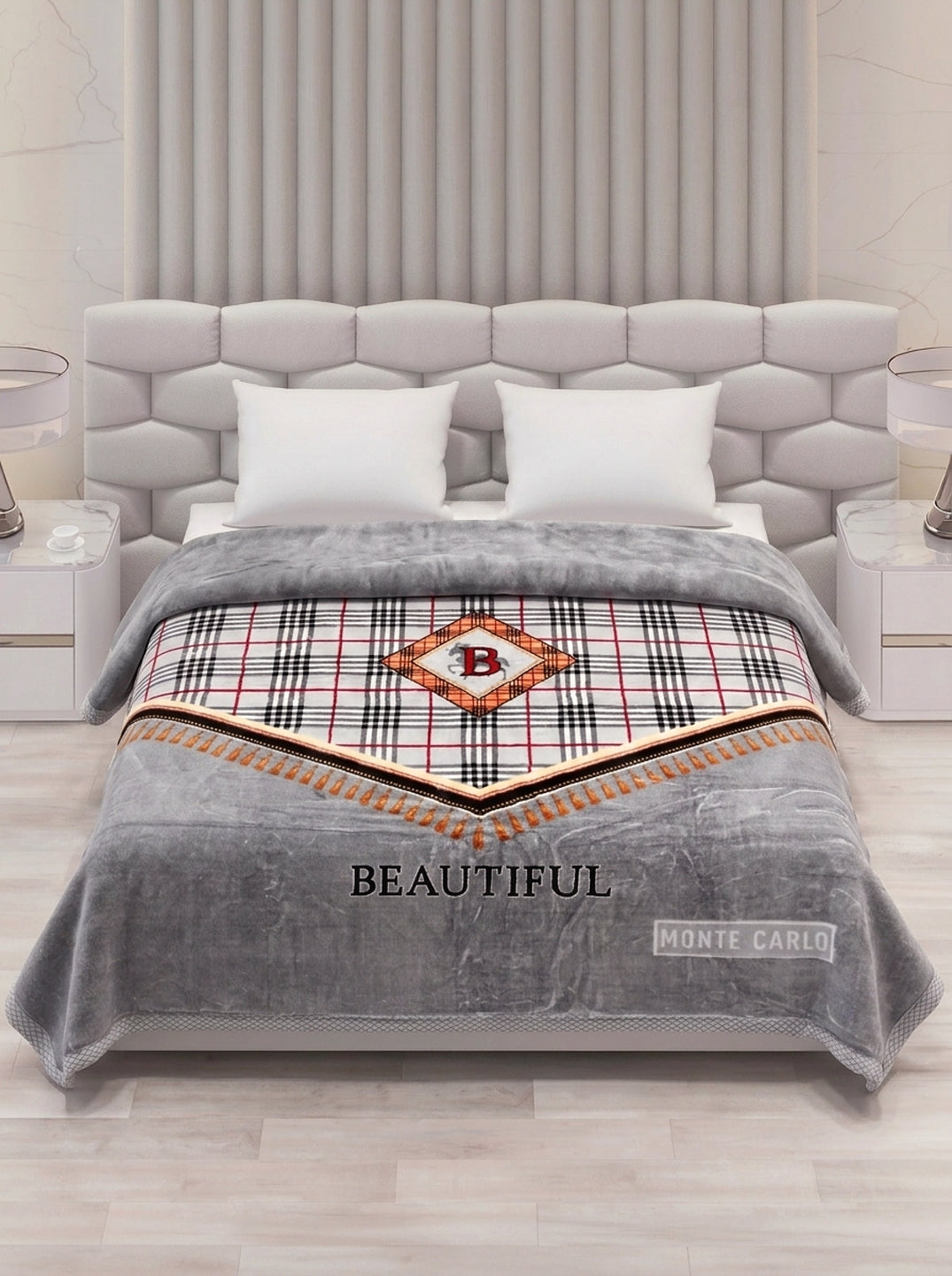 Printed Double Bed 2 Ply 950 GSM Blanket for Winter (Specter), Weight 5 kg