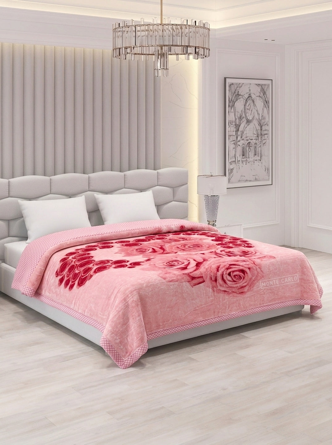 Printed Double Bed 2 Ply 950 GSM Blanket for Winter (Specter), Weight 5 kg